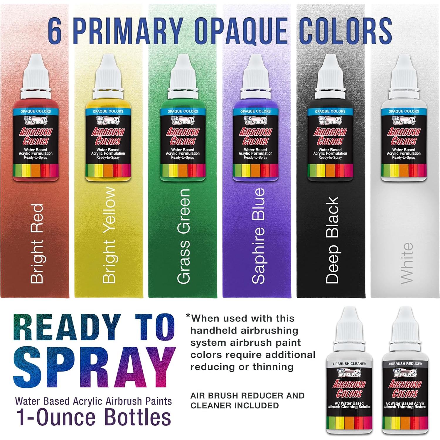 Kit de Aerógrafo Master Airbrush Cool Runner II con 3 Aerógrafos y Pintura