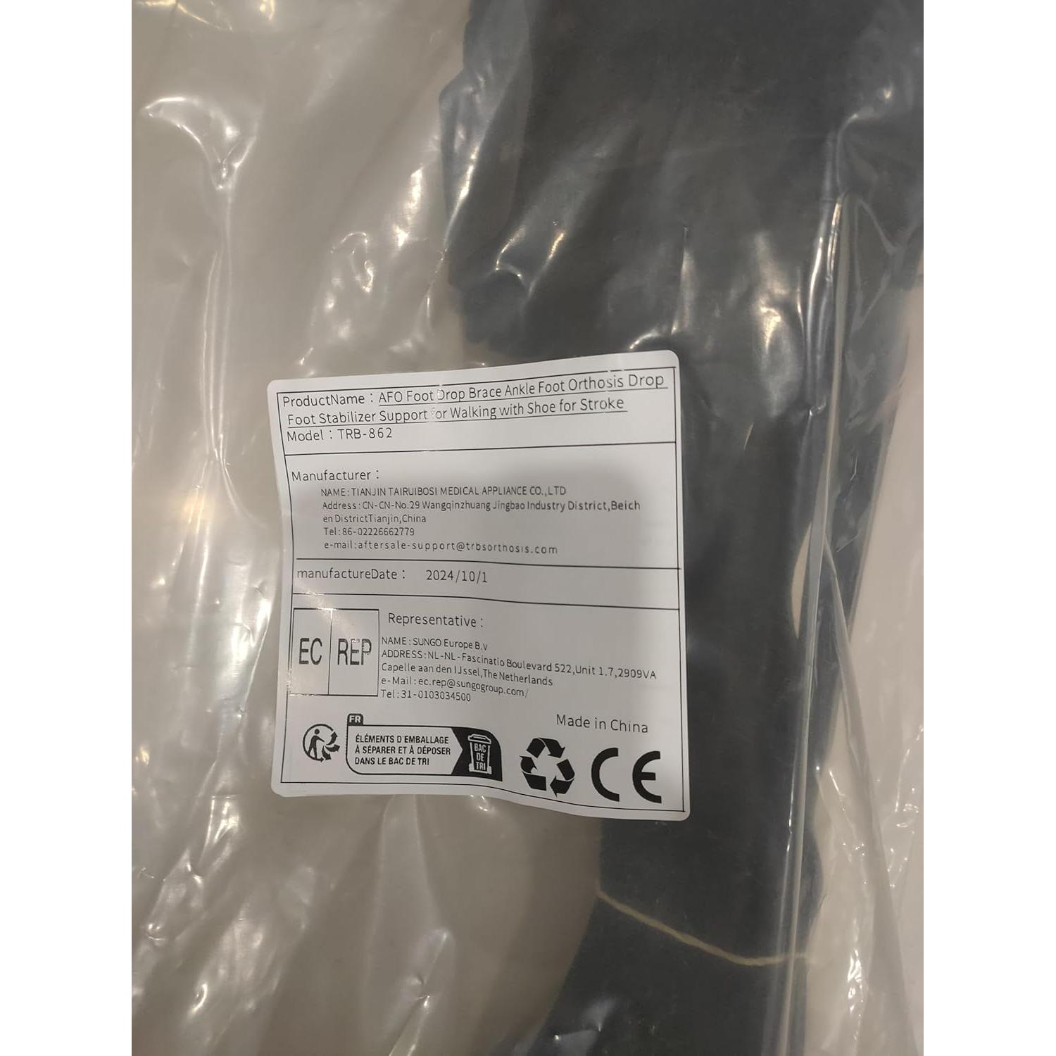 Férula AFO Estabilizador Pie Caído Shuyan Jiao X-Large Derecho