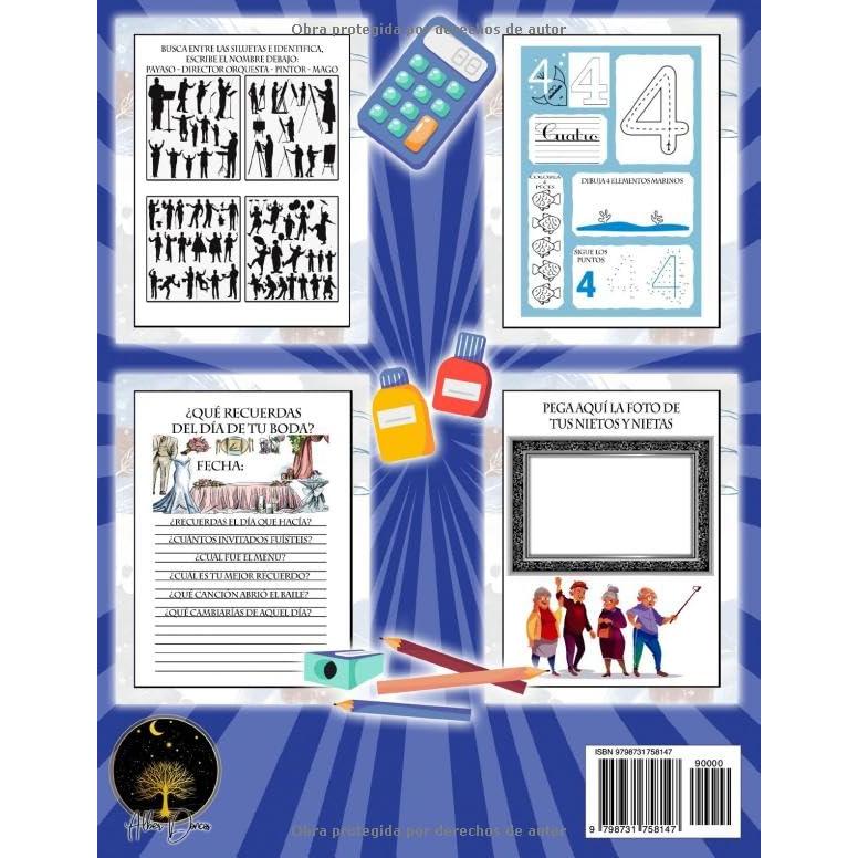 REFRESCA TU MENTE 2 | LIBRO DE EJERCICIOS PARA PERSONAS MAYORES 100 ACTIVIDADES PARA MEJORAR LA ACTIVIDAD COGNITIVA: Alzheimer parkinson demencia son ... avance (Mentes despiertas) (Spanish Edition)