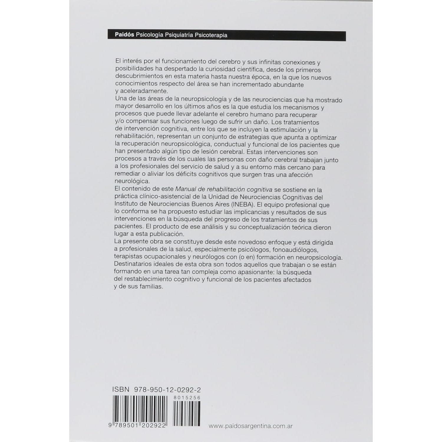 MANUAL DE REHABILITACION COGNITIVA