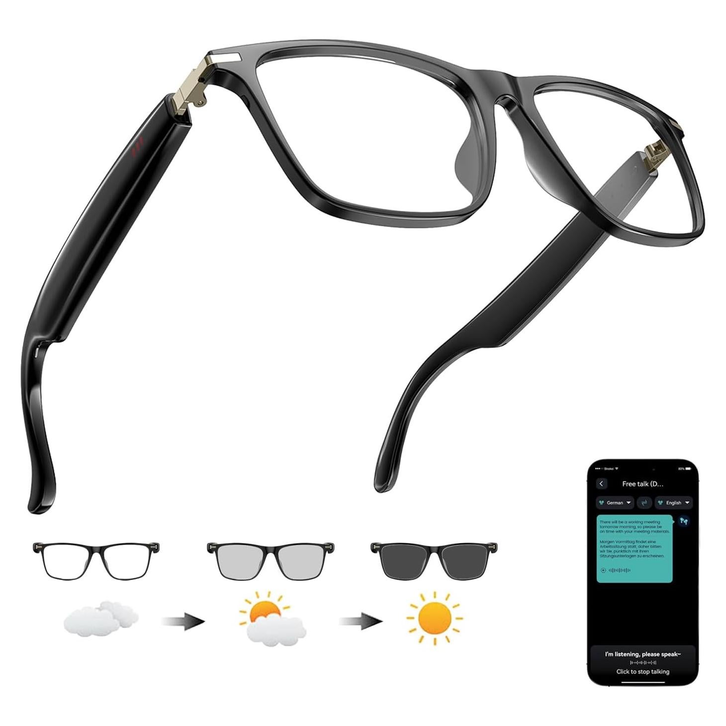 Gafas Inteligentes de Traducción Giinova M01 Bluetooth 138 Idiomas