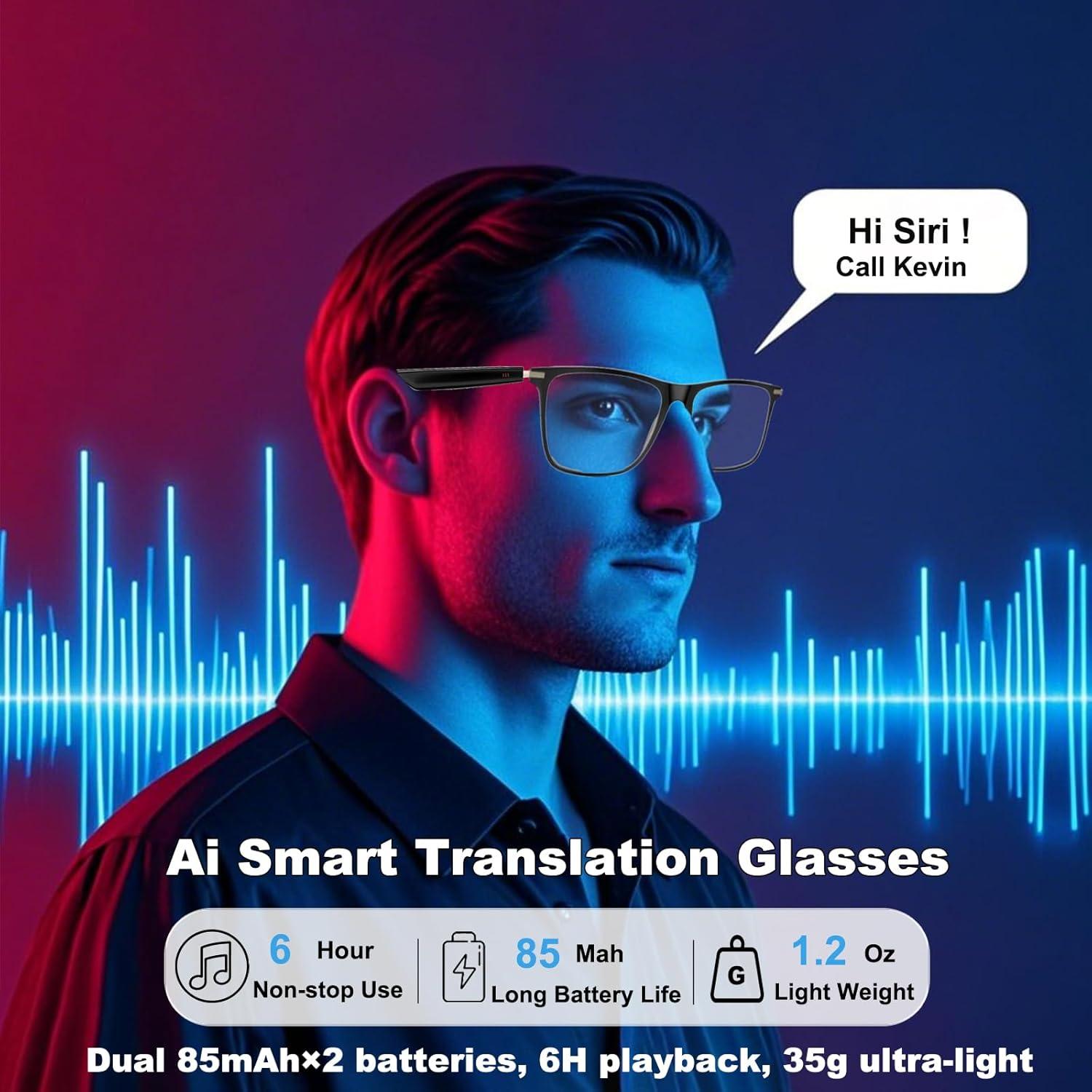Gafas Inteligentes de Traducción Giinova M01 Bluetooth 138 Idiomas