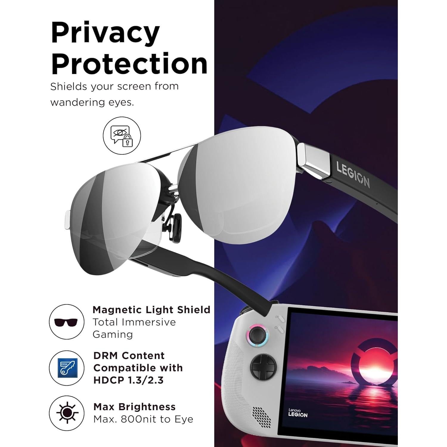 Lenovo Legion Glasses Gen 2 - Gafas Micro-OLED FHD 120Hz