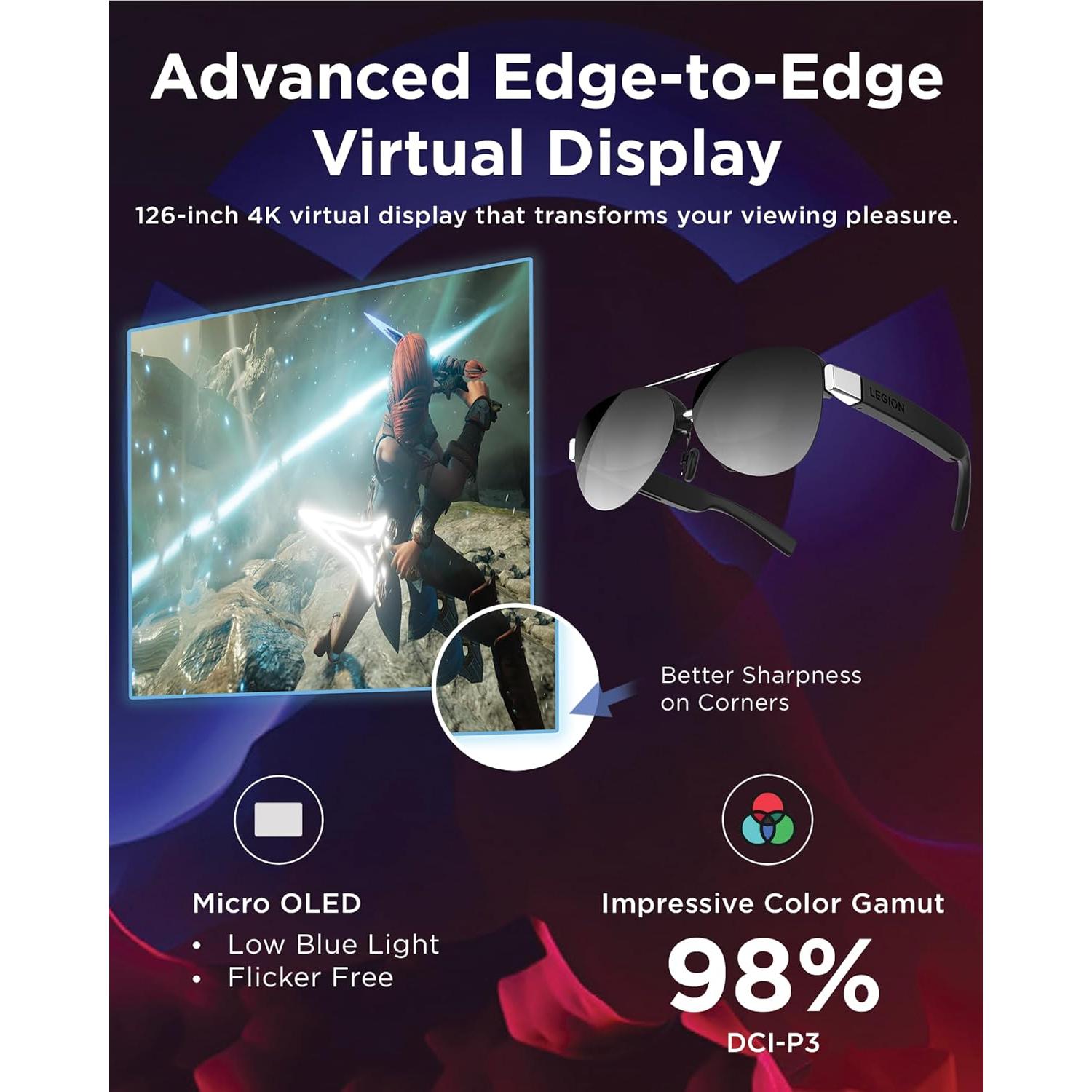 Lenovo Legion Glasses Gen 2 - Gafas Micro-OLED FHD 120Hz