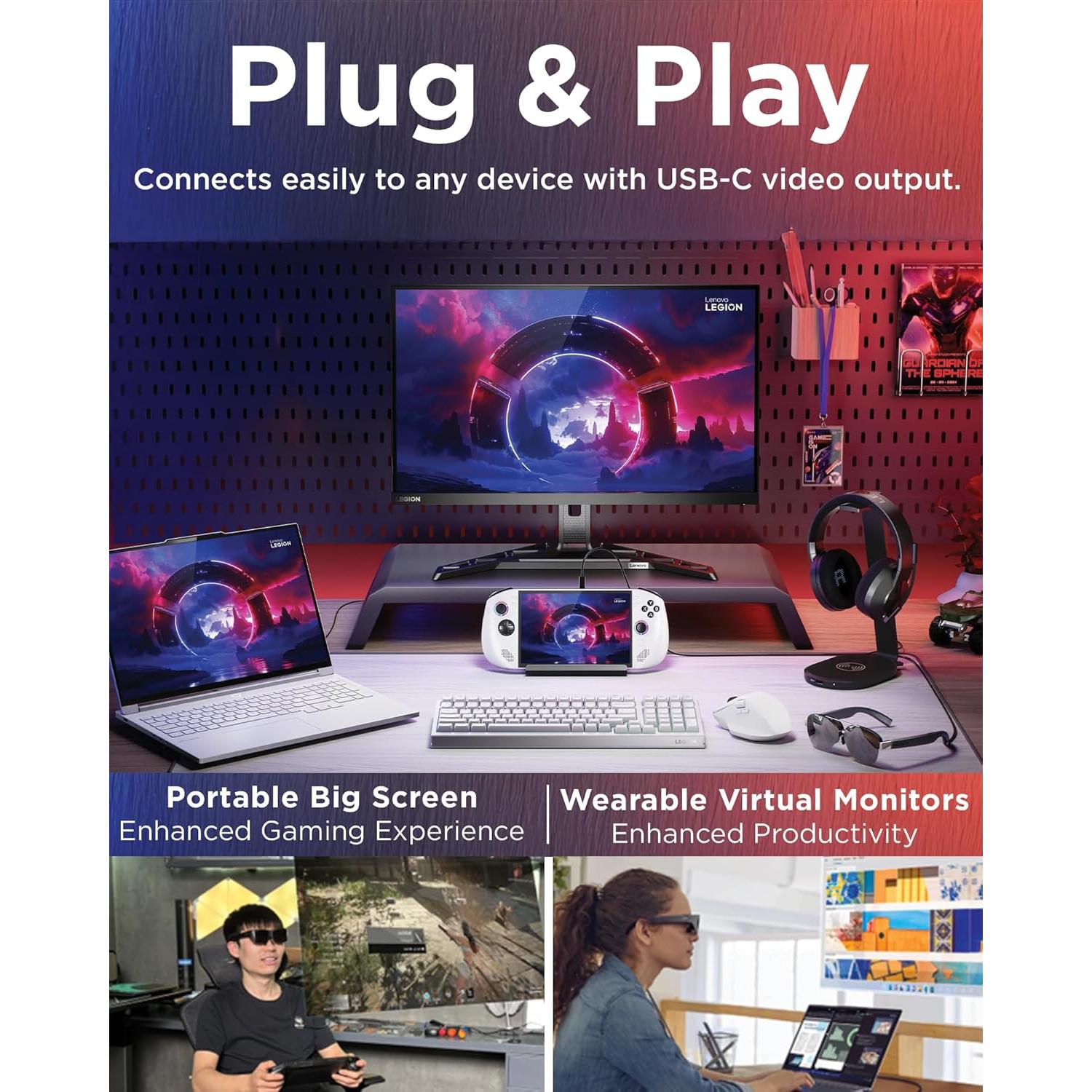 Lenovo Legion Glasses Gen 2 - Gafas Micro-OLED FHD 120Hz