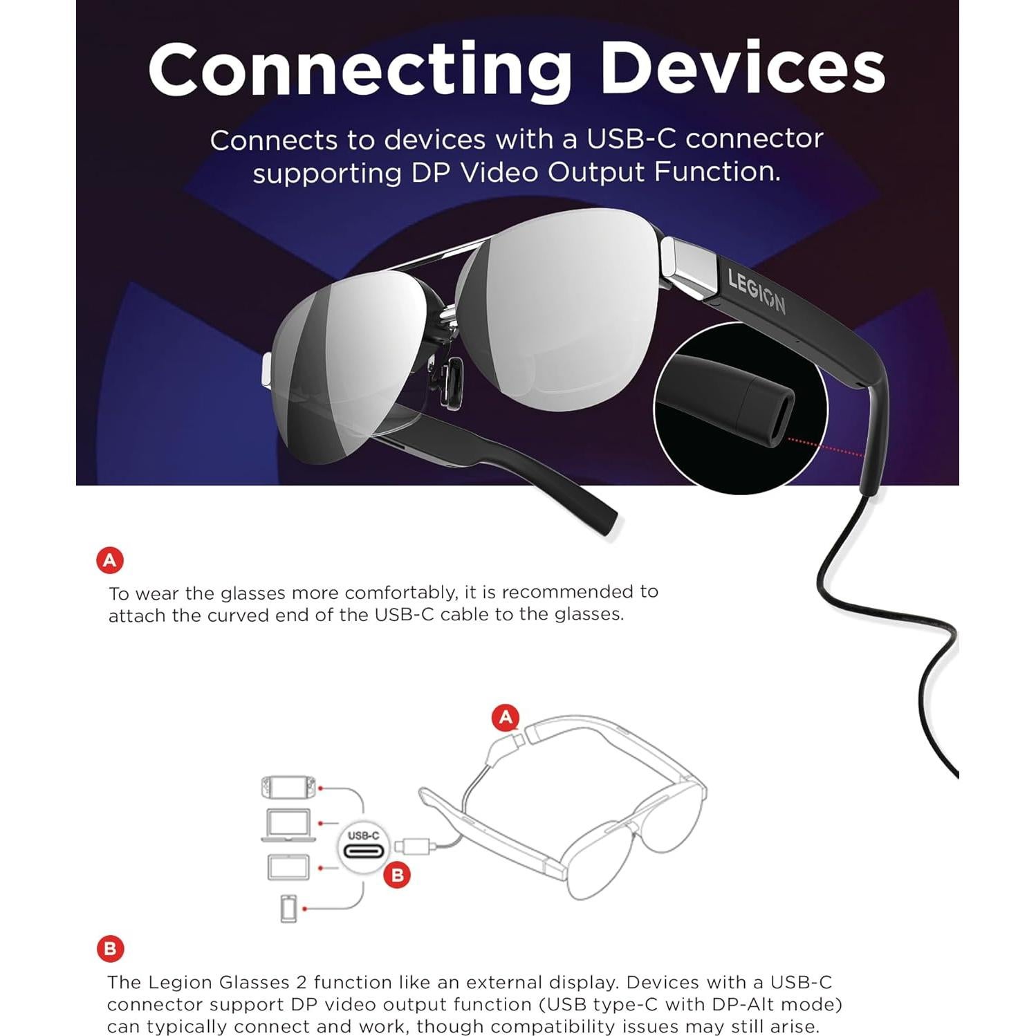 Lenovo Legion Glasses Gen 2 - Gafas Micro-OLED FHD 120Hz