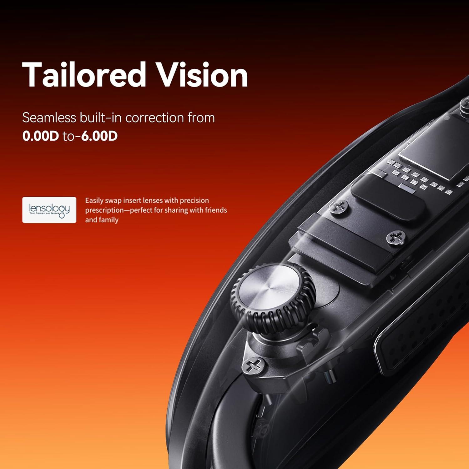 Gafas AR Rokid Max 2 - Pantalla Micro-OLED 215" (546 cm) - Brillo 600 Nits