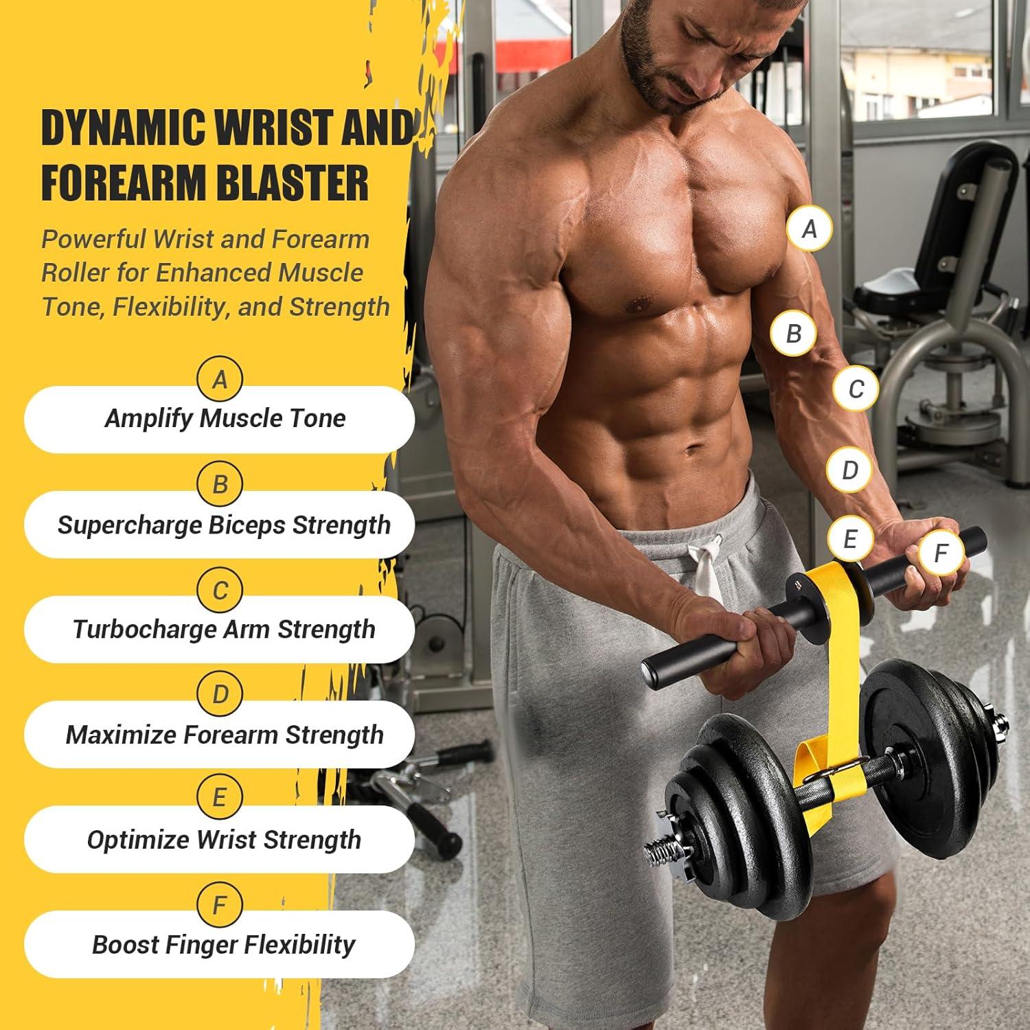 Fortalecedor de Antebrazo AJKPL con Rodillo de Muñeca 110/130 cm