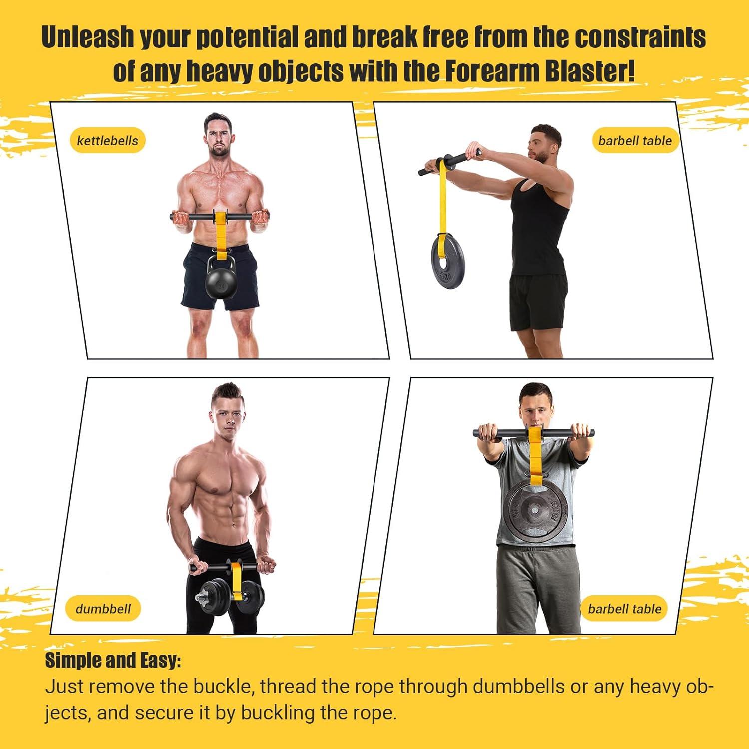 Fortalecedor de Antebrazo AJKPL con Rodillo de Muñeca 110/130 cm