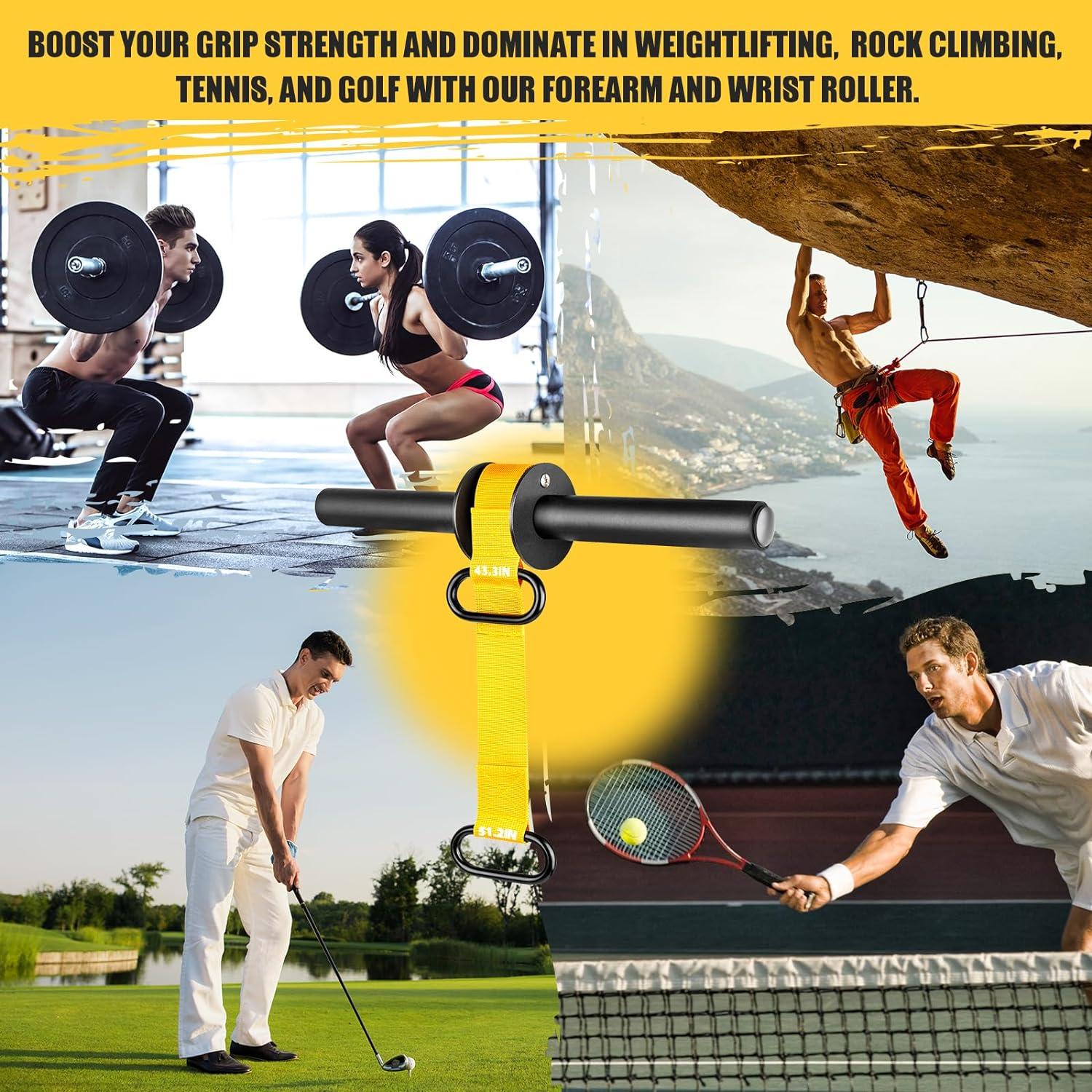 Fortalecedor de Antebrazo AJKPL con Rodillo de Muñeca 110/130 cm