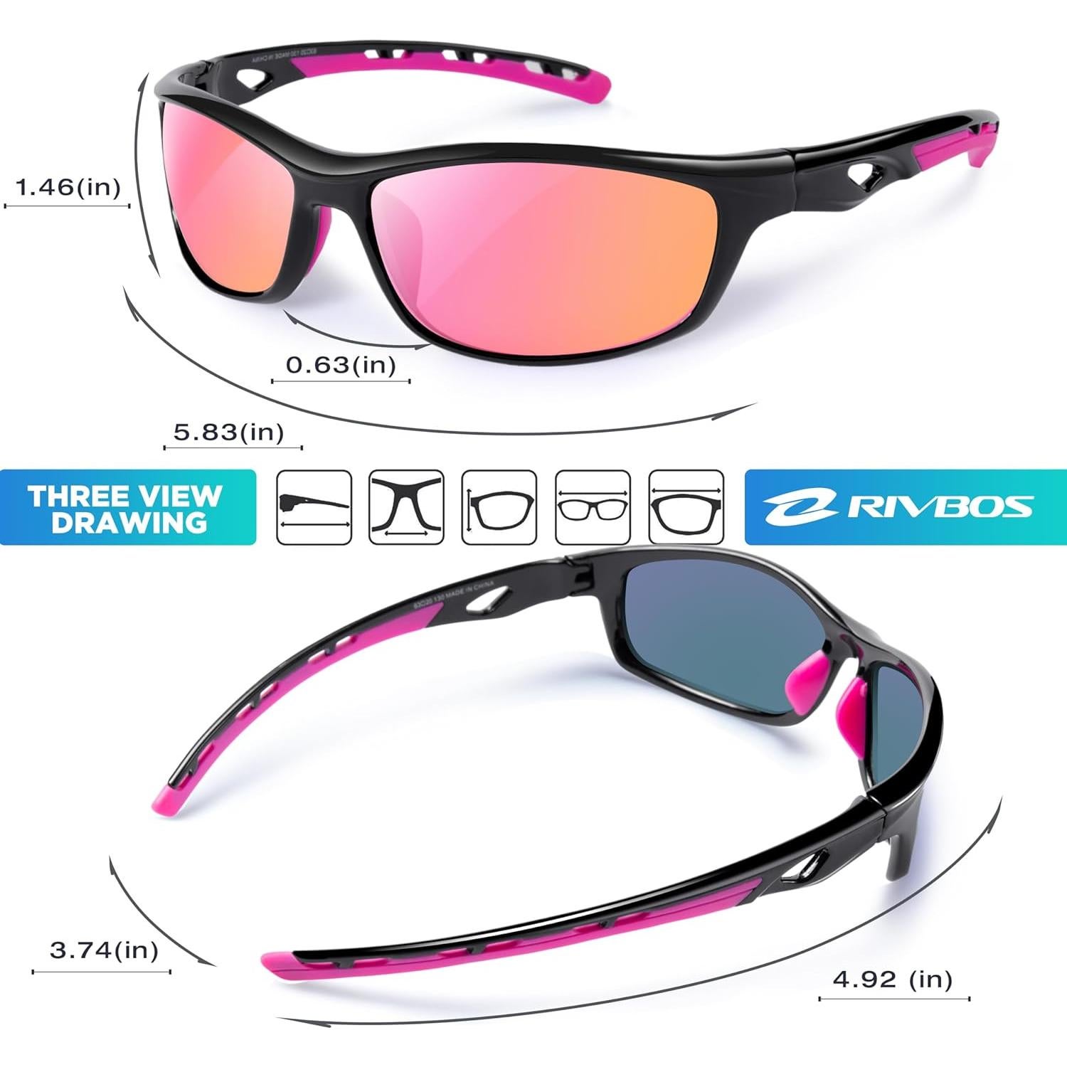 Gafas de sol RIVBOS RB833 UV Polarizadas para Deportes