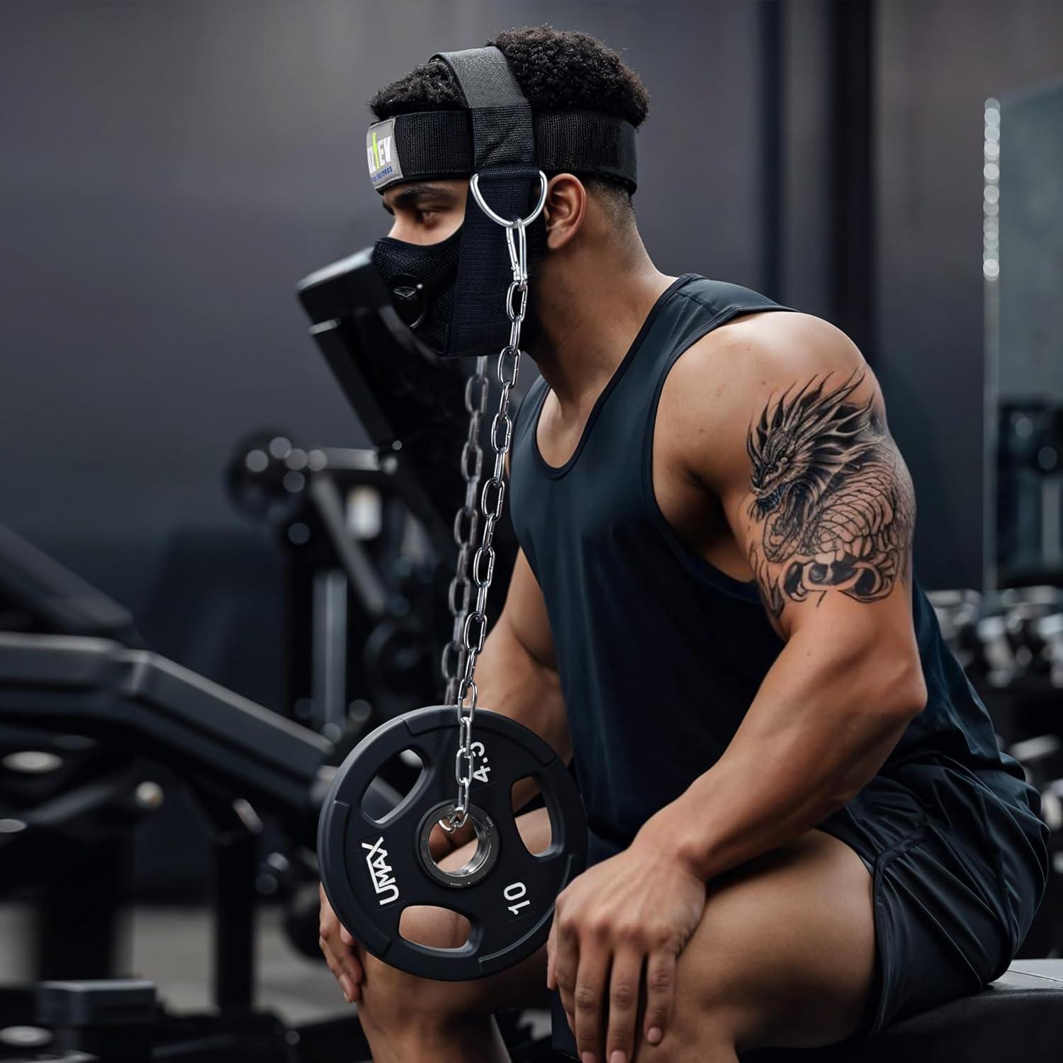 Arnés para Cuello POZTEV con Cadena Ajustable - Fortalece Músculos