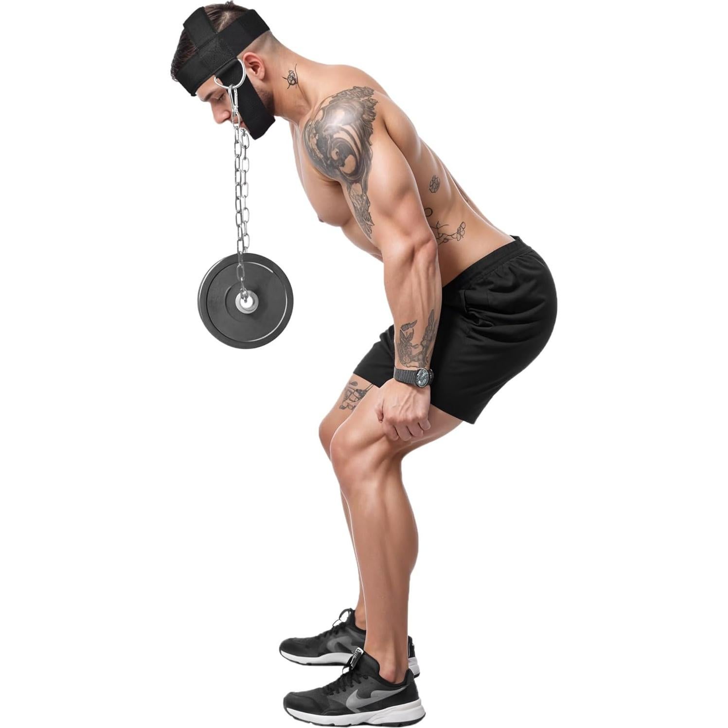 Arnés para Cuello POZTEV con Cadena Ajustable - Fortalece Músculos