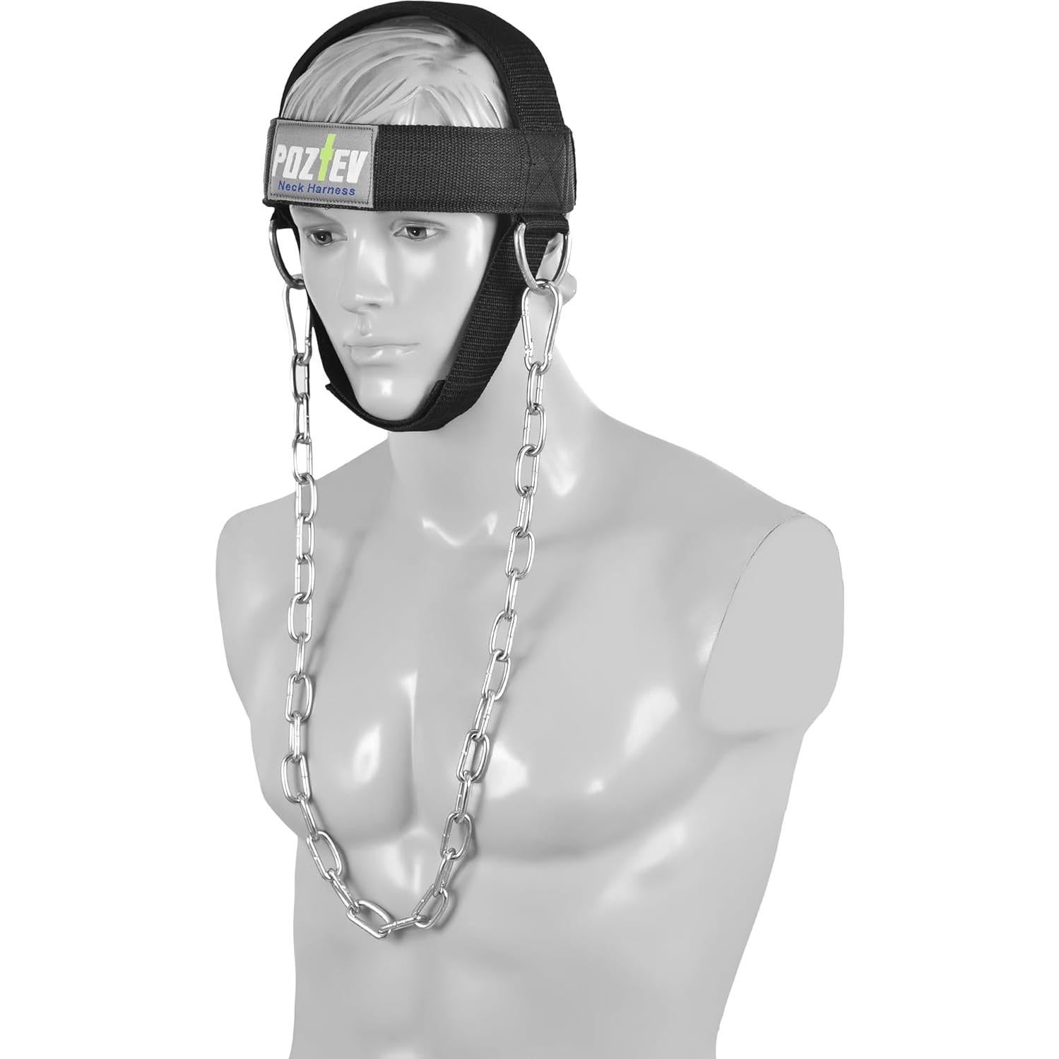 Arnés para Cuello POZTEV con Cadena Ajustable - Fortalece Músculos