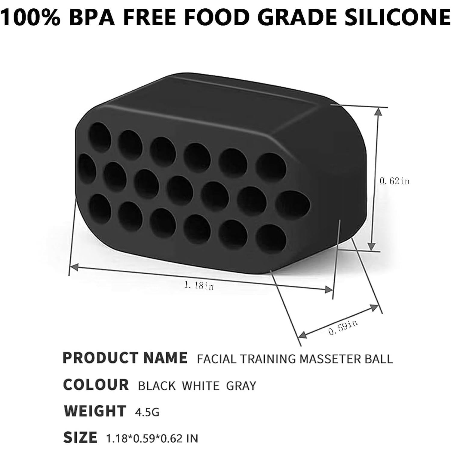 Ejercitador de Mandíbula Jowxsx - Silicona BPA, Resistencia