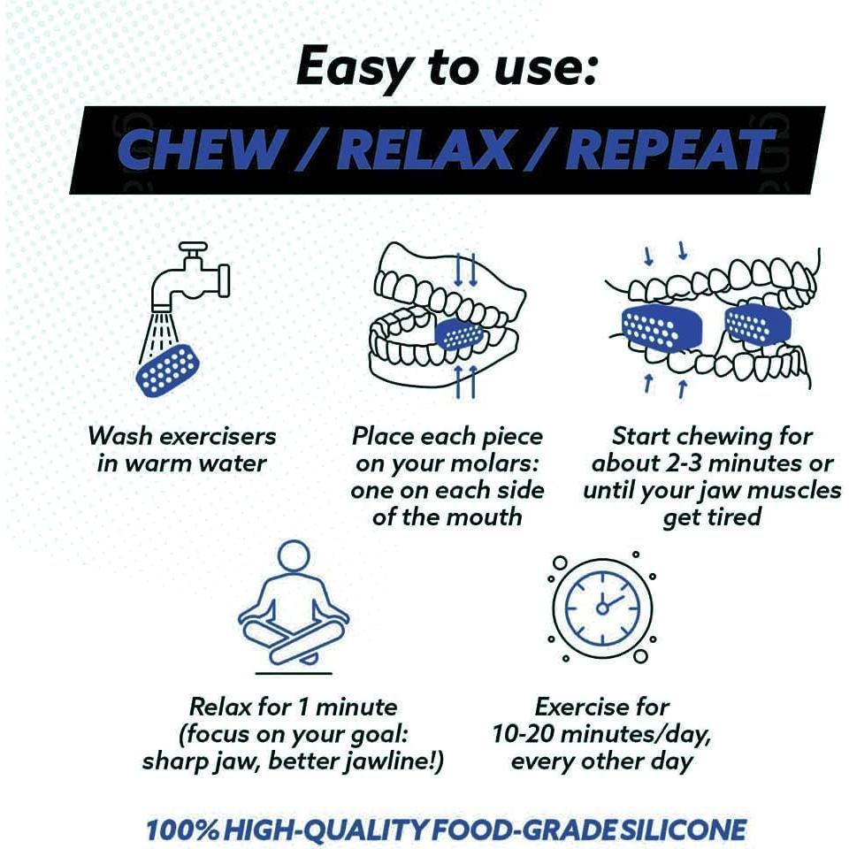 Ejercitador de Mandíbula Jowxsx - Silicona BPA, Resistencia
