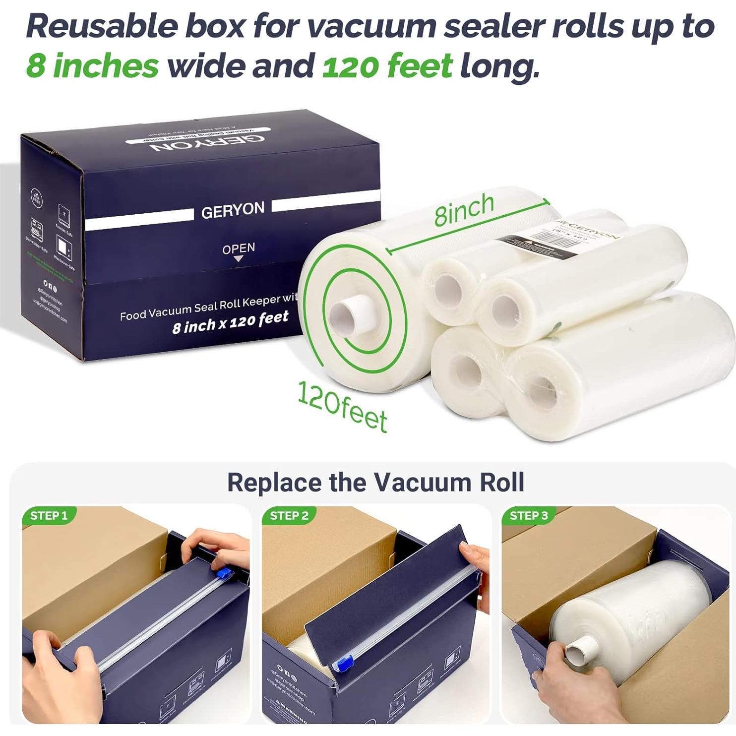 Bolsas de Sellado al Vacío GERYON 20,32x36,58m con Cortador