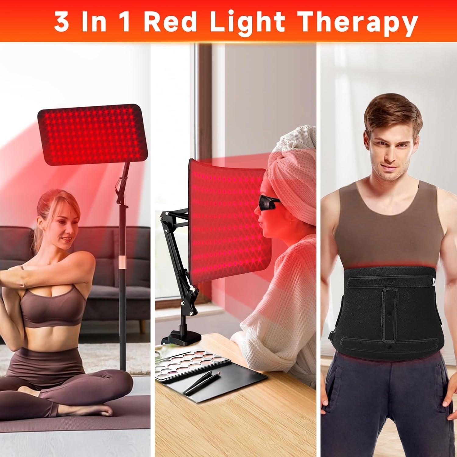 Terapia de Luz Roja 3 en 1 KEHU 660nm 850nm Ajustable