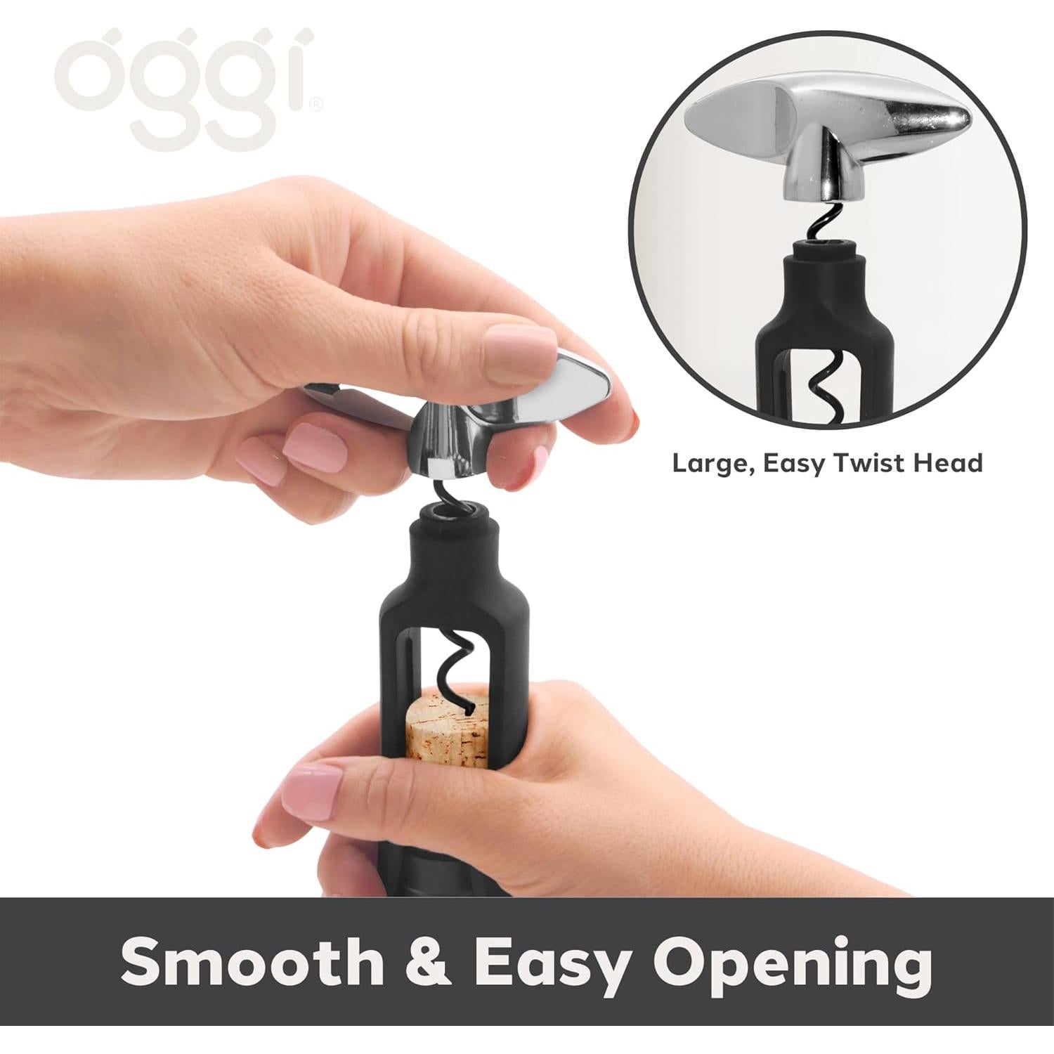 Sacacorchos Automático OGGI Acero Inoxidable 21,59 cm