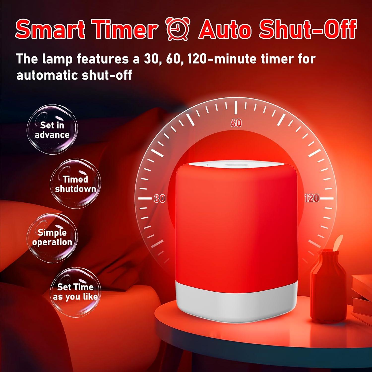 Lámpara de Terapia de Luz Roja Anzqul 670nm para Sueño