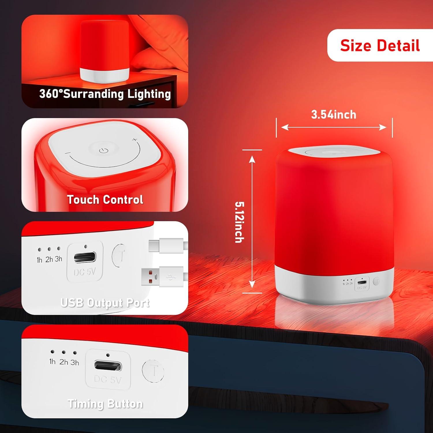 Lámpara de Terapia de Luz Roja Anzqul 670nm para Sueño