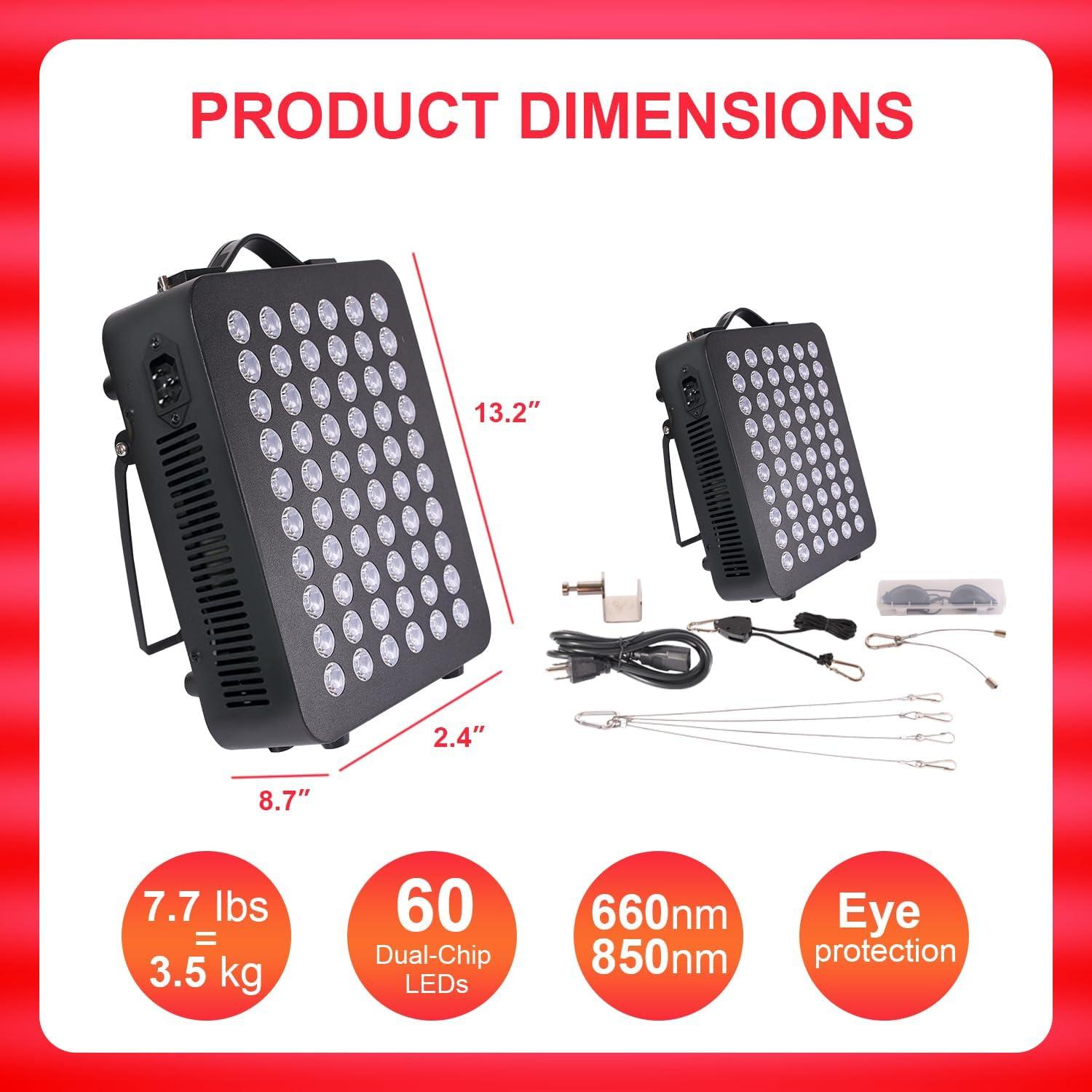 Panel de Terapia de Luz Infrarroja DMMBMFC 300W Negro