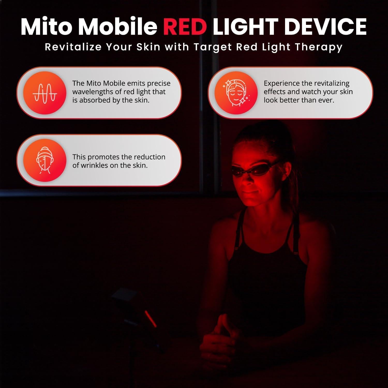 Panel de Luz Roja Mito Mobile - Terapia Inalámbrica Portátil
