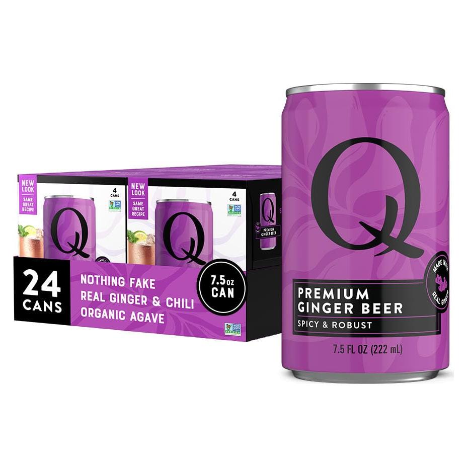 Cerveza de Jengibre Q - 24 Latas de 222 ml - Menos Dulce
