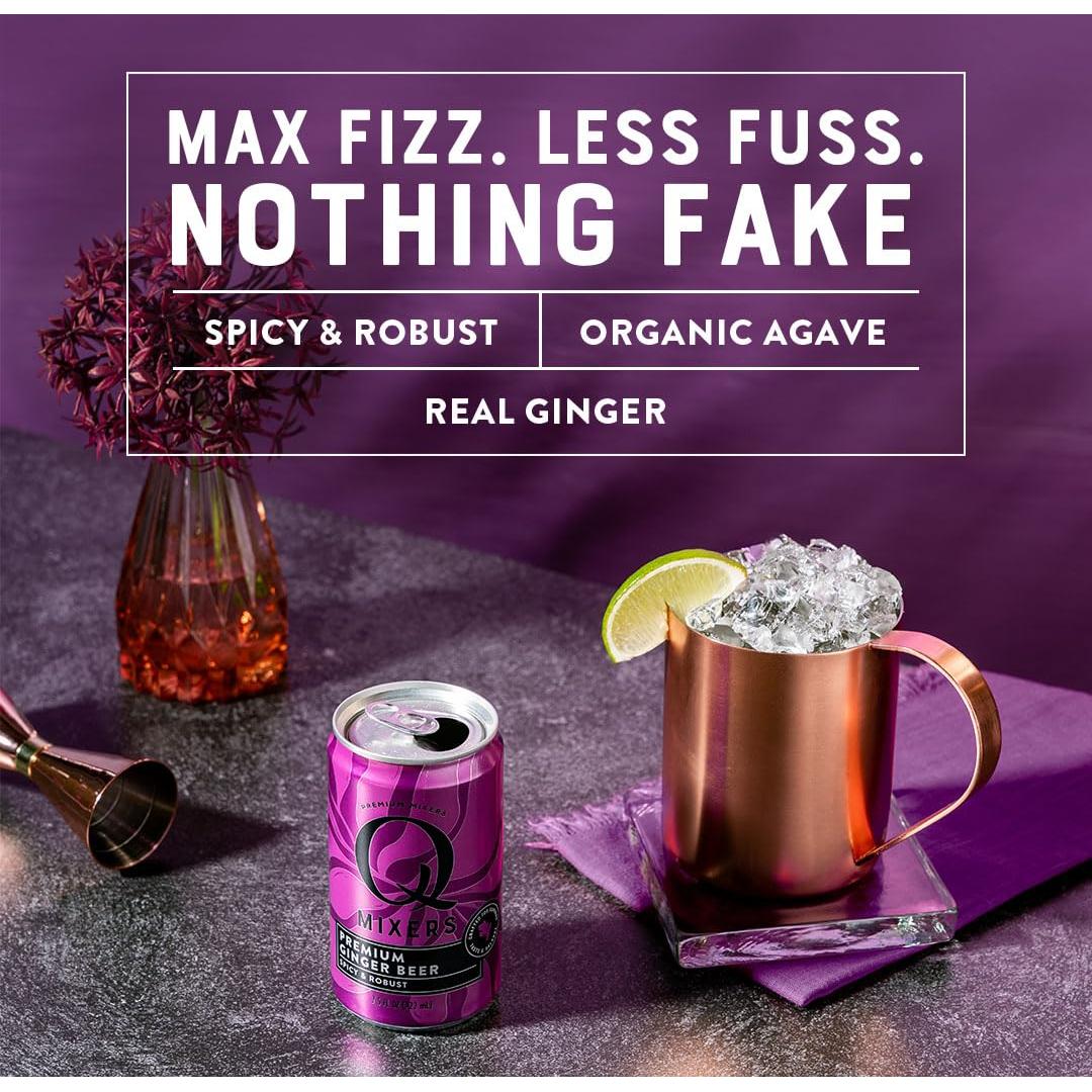 Cerveza de Jengibre Q - 24 Latas de 222 ml - Menos Dulce