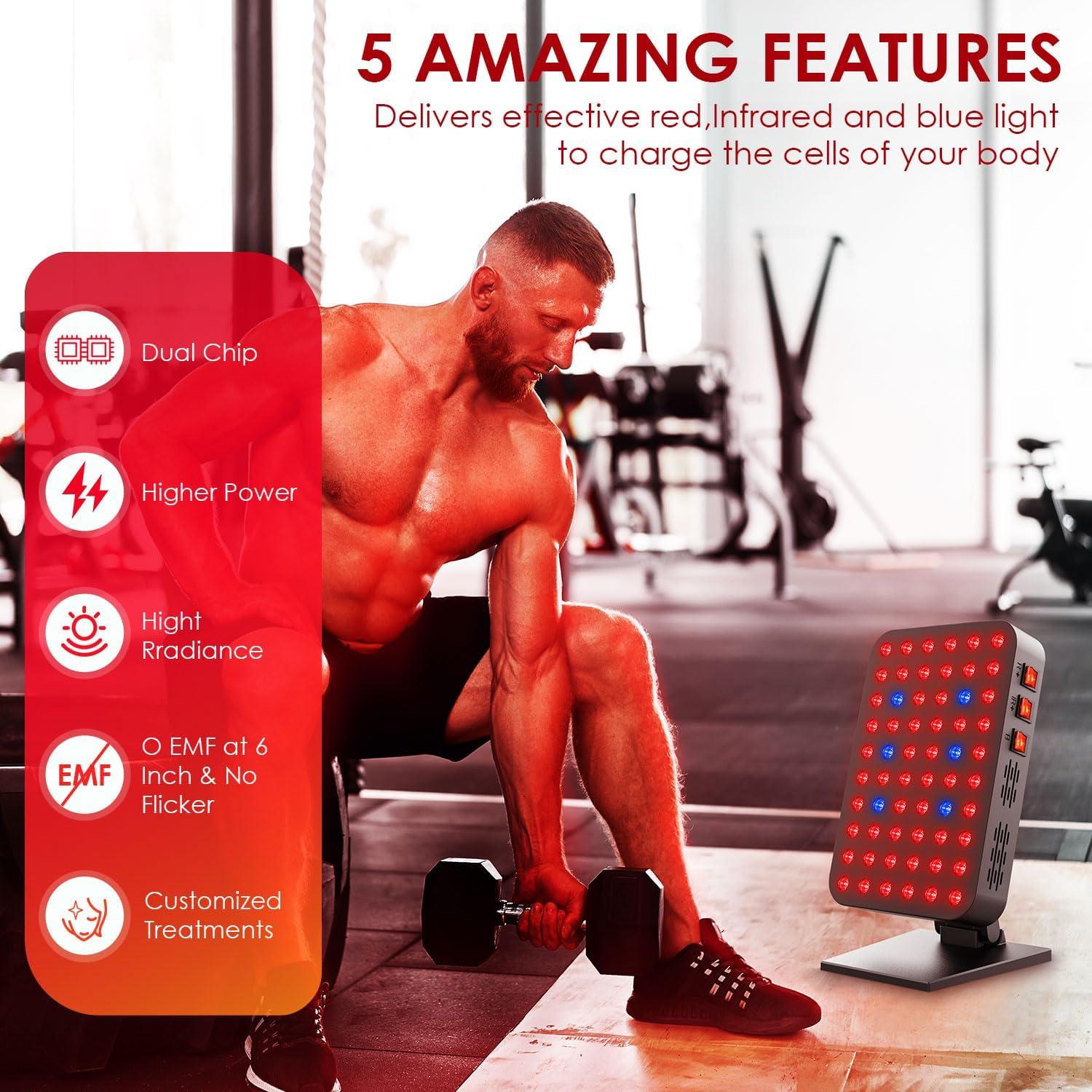 Panel de Terapia de Luz Roja Bioredrlt 300W 60 LEDs