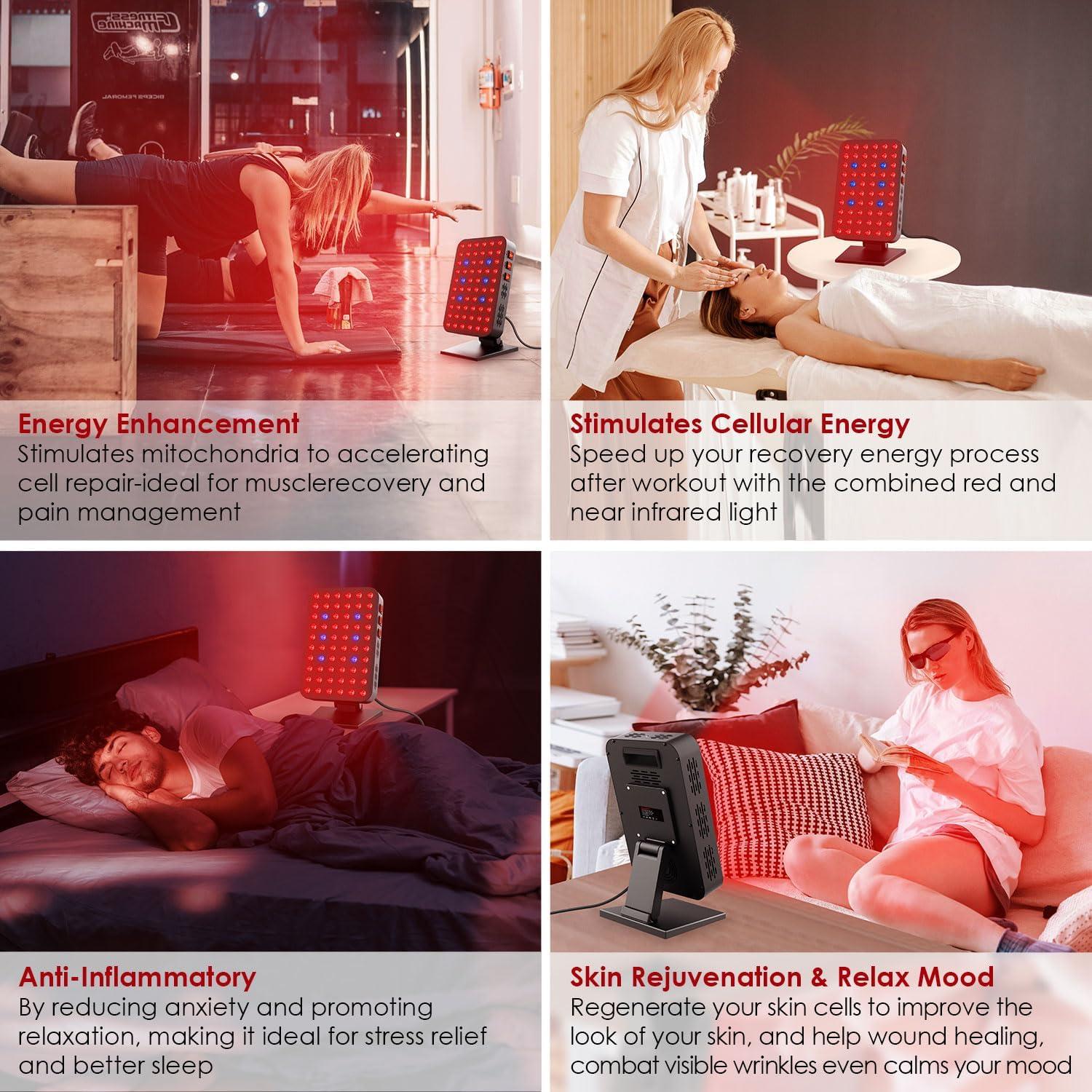 Panel de Terapia de Luz Roja Bioredrlt 300W 60 LEDs