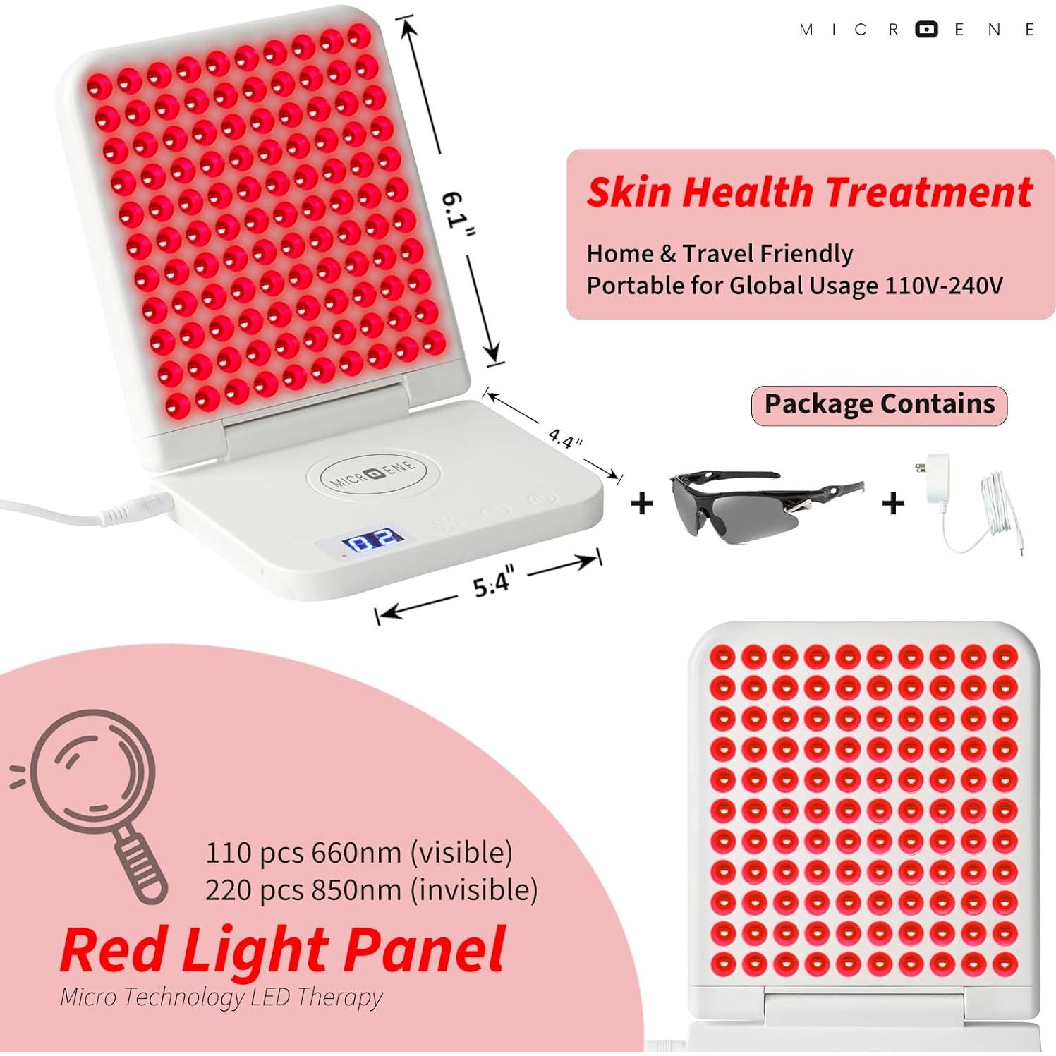 Terapia de Luz Roja Infrarroja SHONE M300200 110 LEDs 660nm 850nm