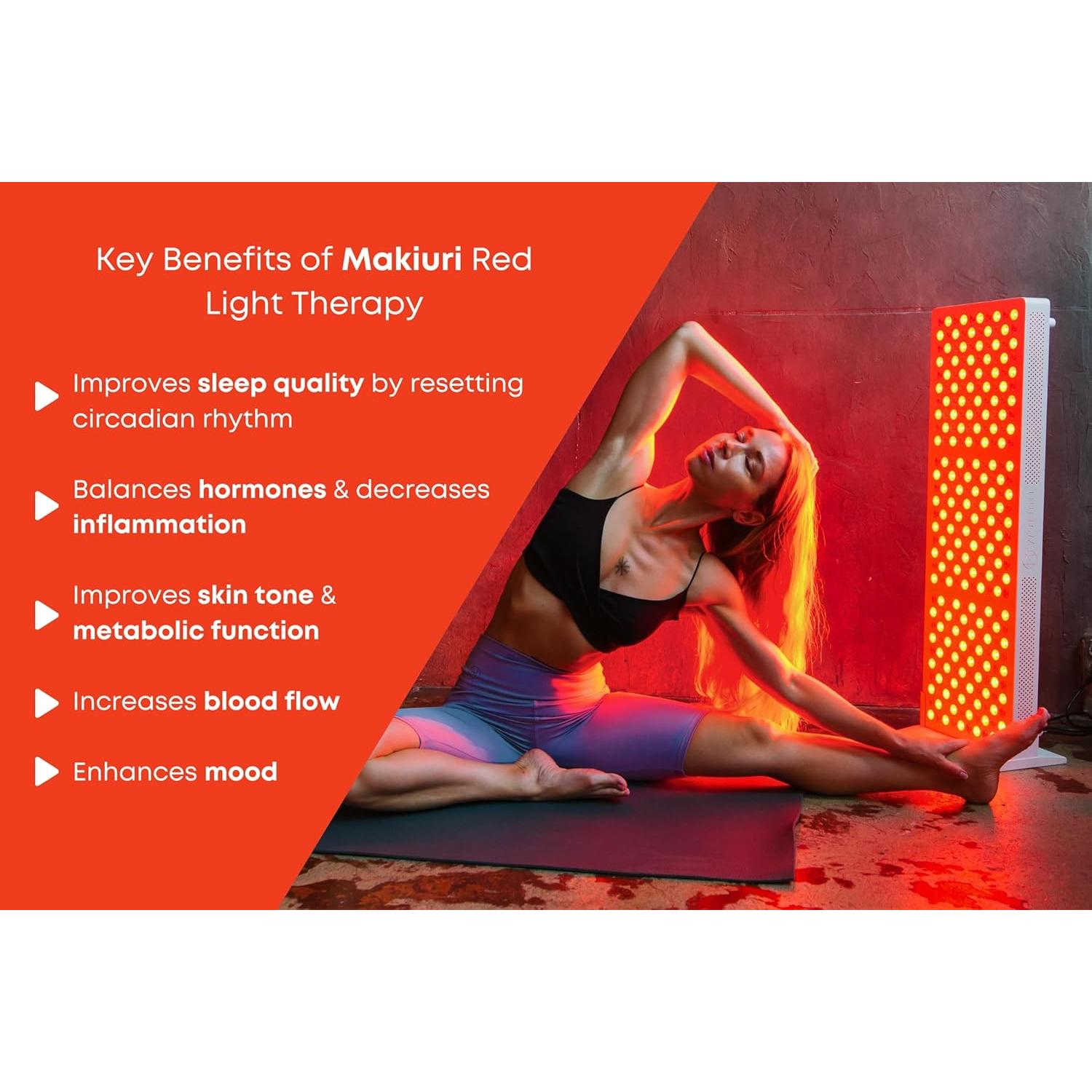 Lámpara de Terapia de Luz Roja Makiuri 120 LED 76x28x14cm