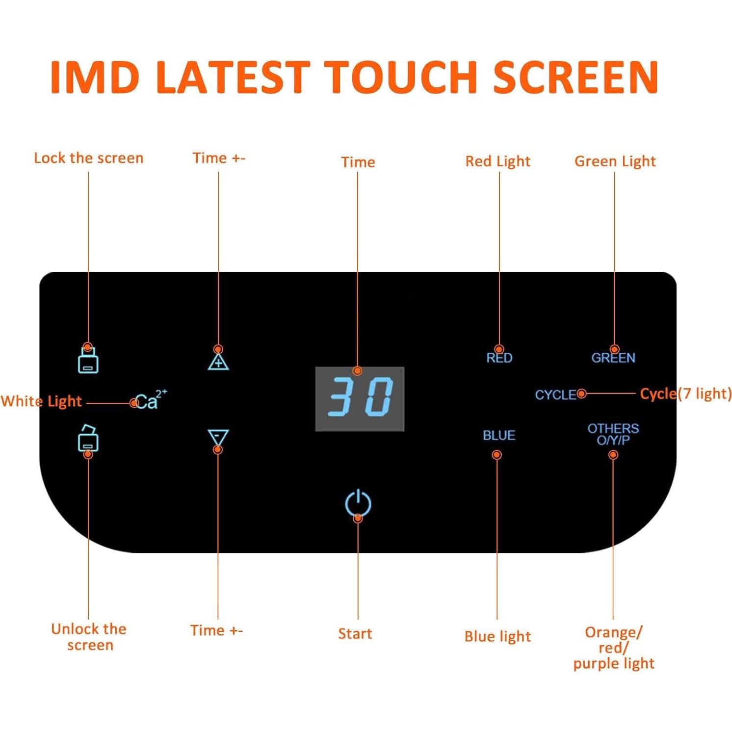 Máscara de Terapia de Luz LED Mhpoycd 7 Colores Cuidado Facial