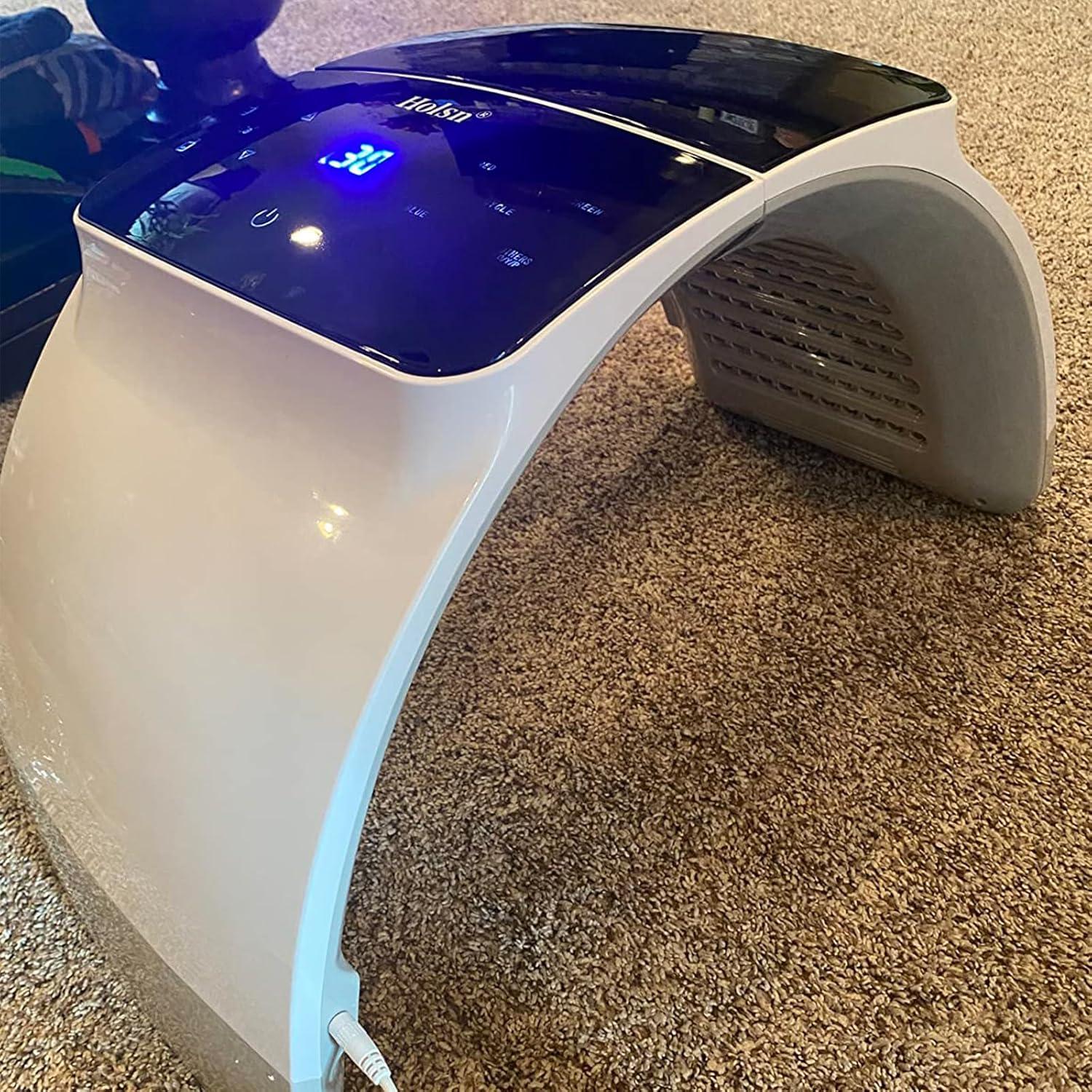 Máscara de Terapia de Luz LED Mhpoycd 7 Colores Cuidado Facial