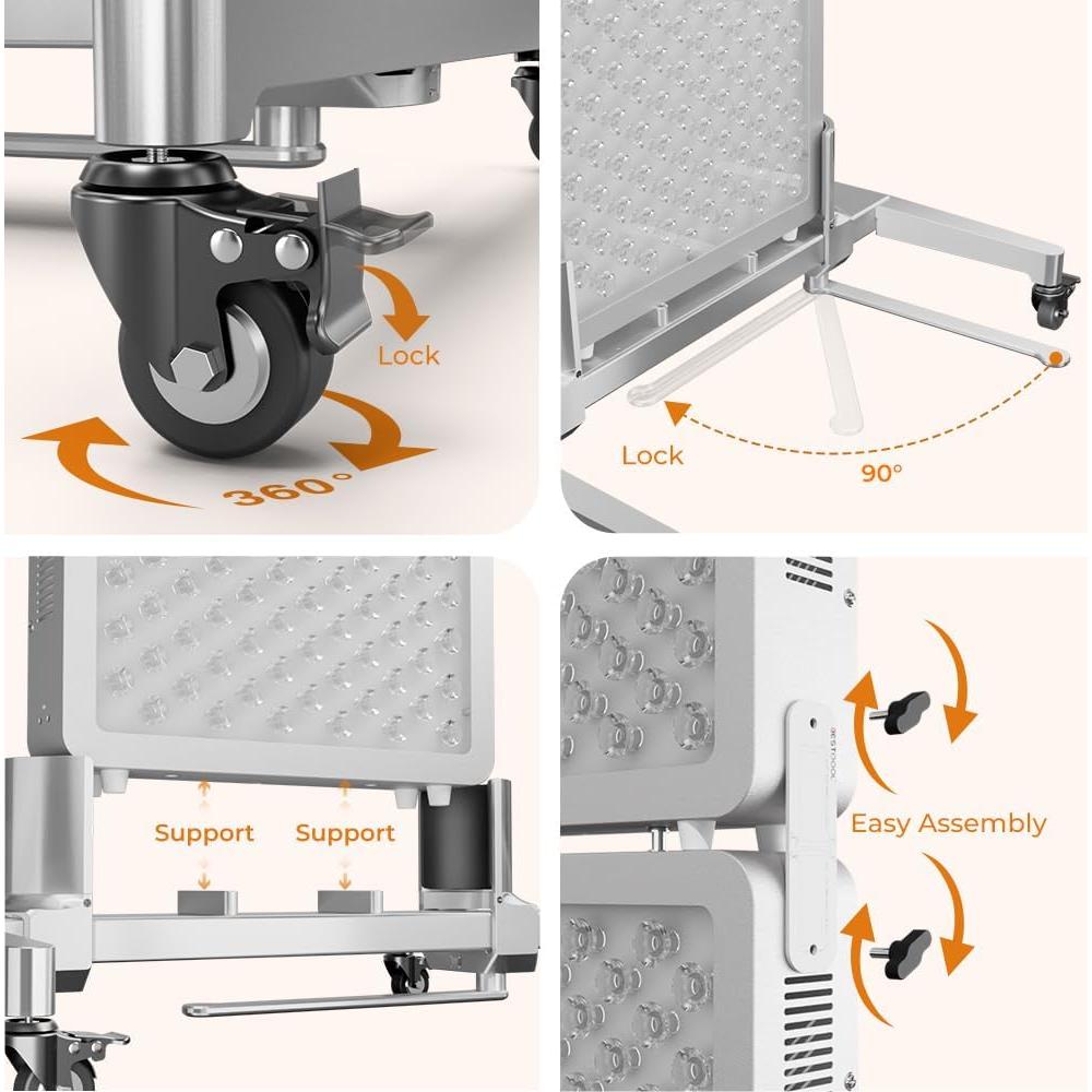 Soporte Móvil Ajustable para Terapia de Luz Roja Bestqool