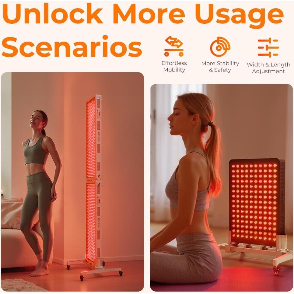 Soporte Móvil Ajustable para Terapia de Luz Roja Bestqool