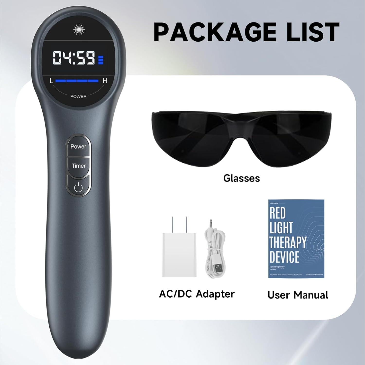 Terapia de Luz Roja Infrarroja Mhpoycd 14 LEDs 650nm y 808nm