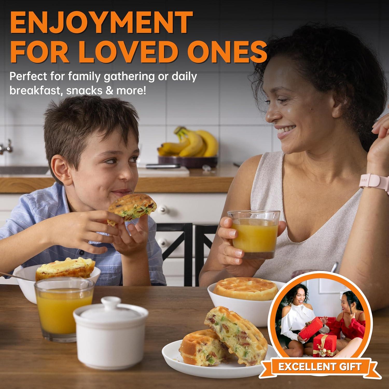 Waffle Maker Amigo del Panqueque 4 Rebanadas Antiadherente