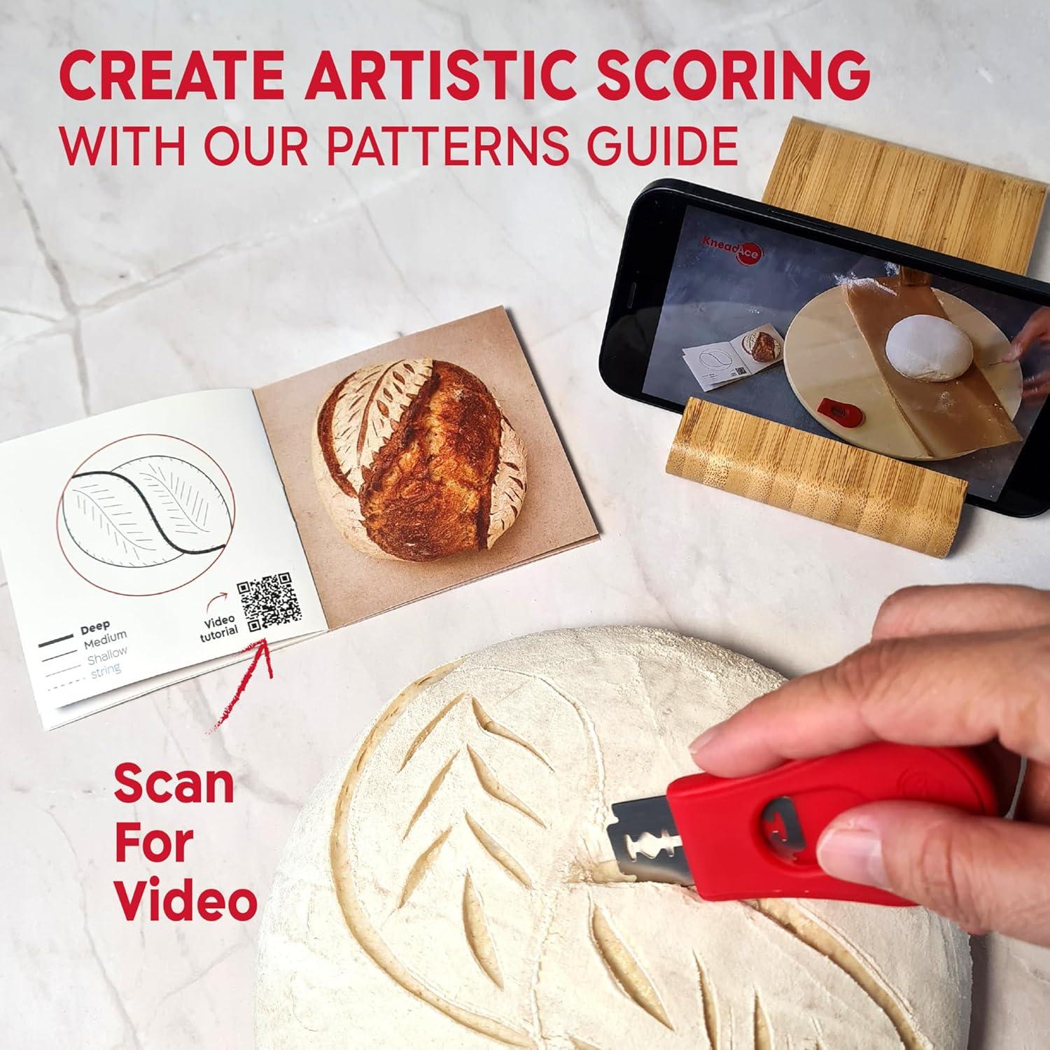 Kit de Masa Madre KNEADACE 34oz con Cestas y Cuchilla