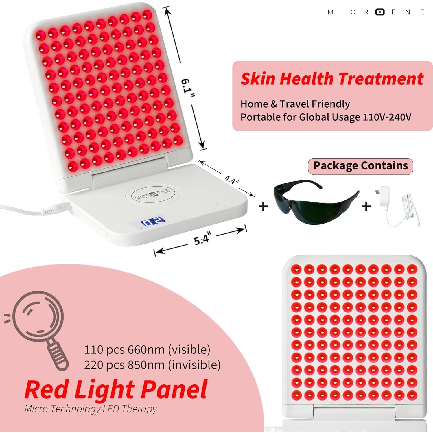 Lámpara de Terapia de Luz Roja SHONE M156138RLT 110 LEDs