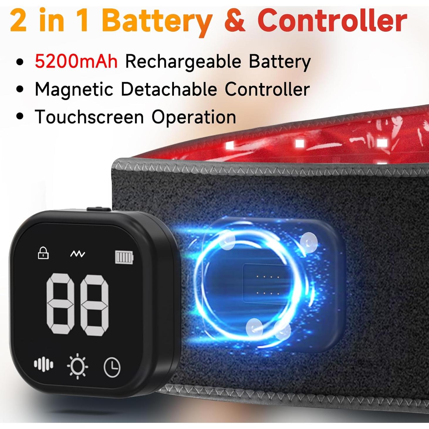 Cinturón Terapia Luz Roja WEETALL 130cm Alivio Dolor