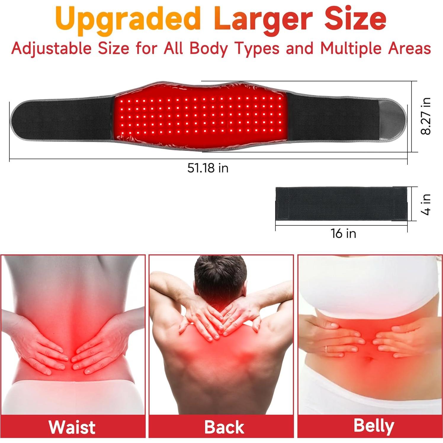 Cinturón Terapia Luz Roja WEETALL 130cm Alivio Dolor