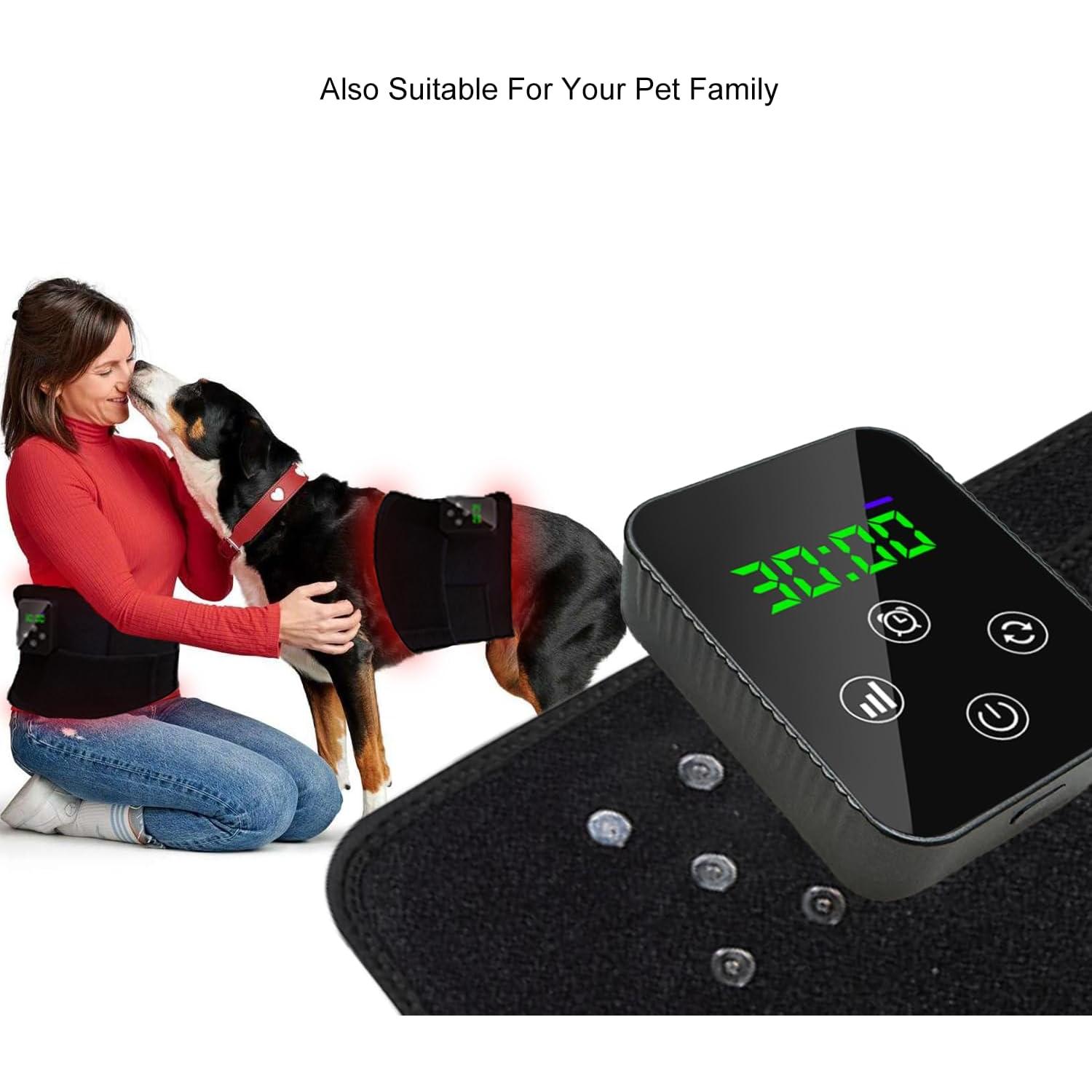 Red Light Therapy, Cordless Infrared Therapy Pad for Back Knee Leg Pain Relief, Portable 660nm 850nm Wireless Red Infrared Light Therapy Wrap Belt with Rechargeable Controller Gift for Women Men