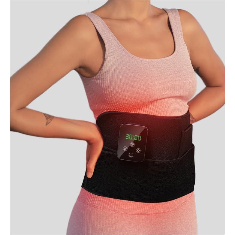 Red Light Therapy, Cordless Infrared Therapy Pad for Back Knee Leg Pain Relief, Portable 660nm 850nm Wireless Red Infrared Light Therapy Wrap Belt with Rechargeable Controller Gift for Women Men