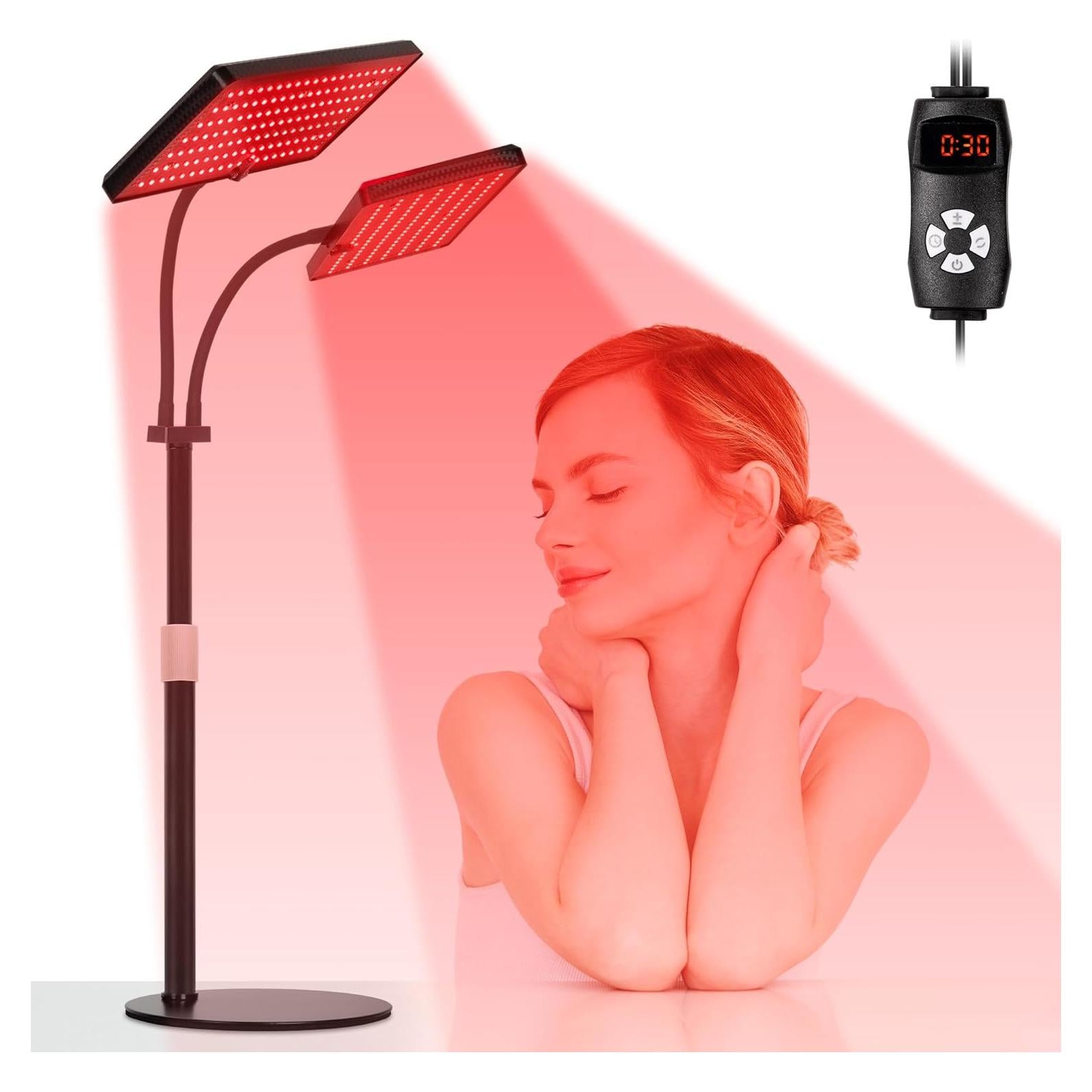 Lámpara de Terapia de Luz Roja SAVILER Doble Cabeza 660nm 850nm