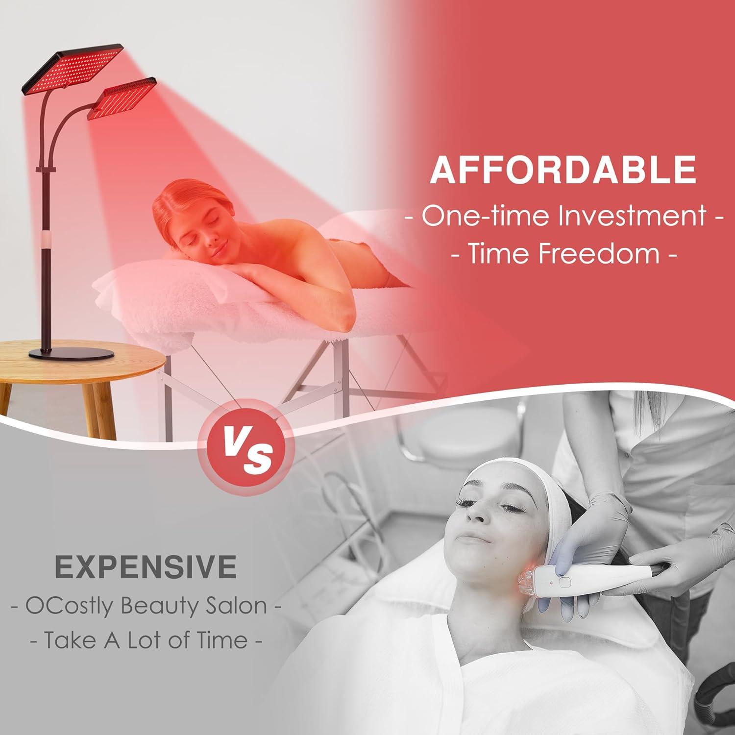 Lámpara de Terapia de Luz Roja SAVILER Doble Cabeza 660nm 850nm