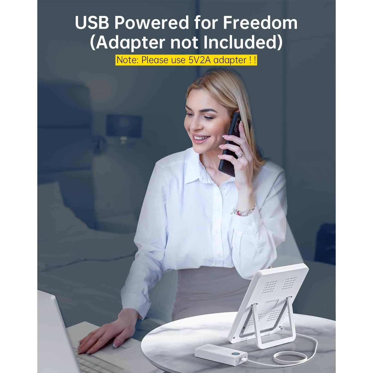 Lámpara de Terapia de Luz SUXIO 10000 Lux 3 Modos USB