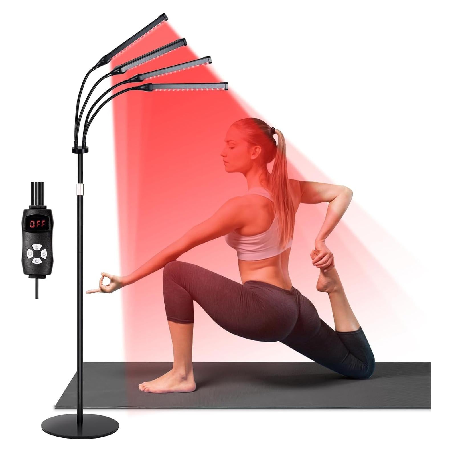 Lámpara de Terapia de Luz Roja SAVILER 4 Cabezas Ajustable