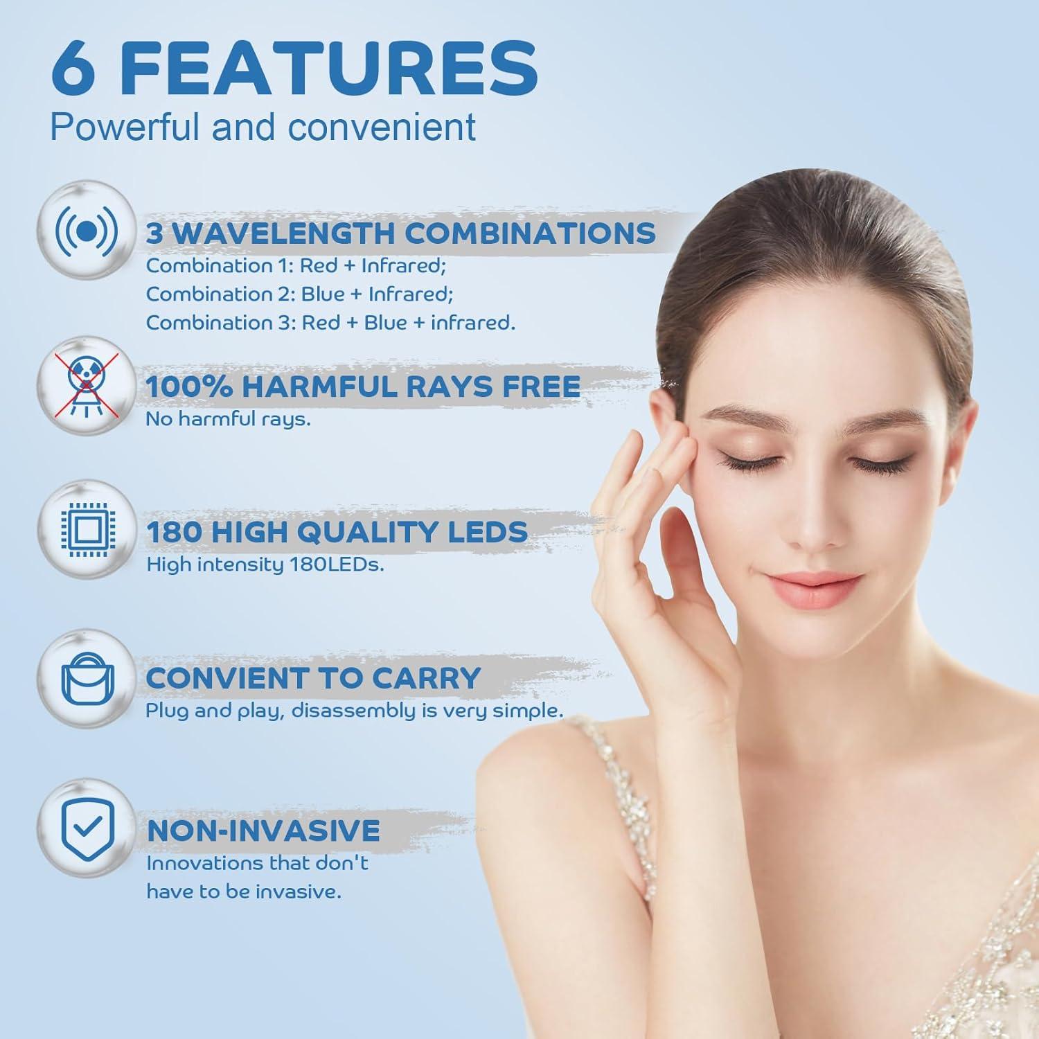 Terapia de Luz Roja y Azul Shyineyou con Trípode 415nm 660nm 850nm